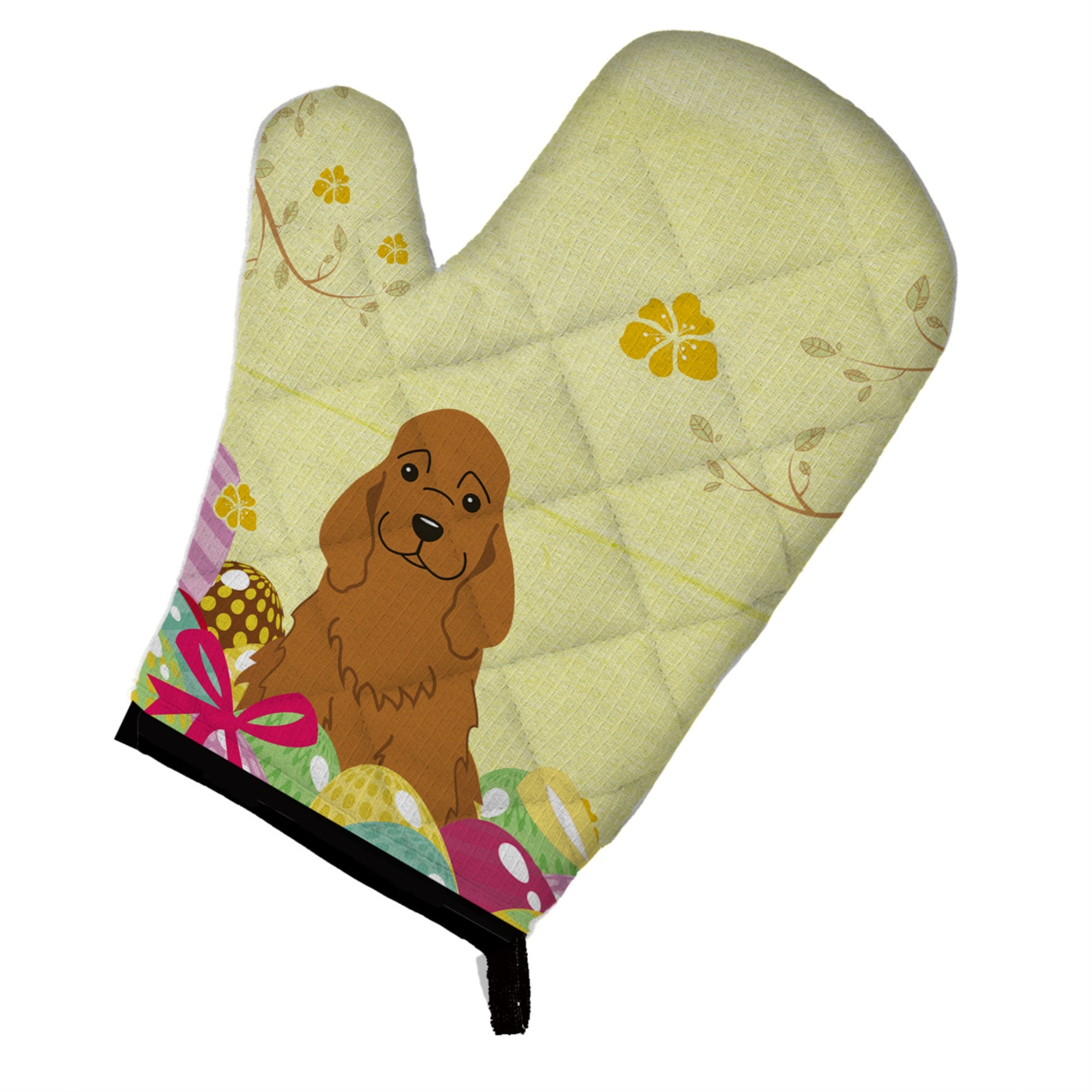 'Caroline'S Treasures Easter Eggs Cocker Spaniel Red Oven Mitt, Multicolor, 12'''' X 8.5''''''