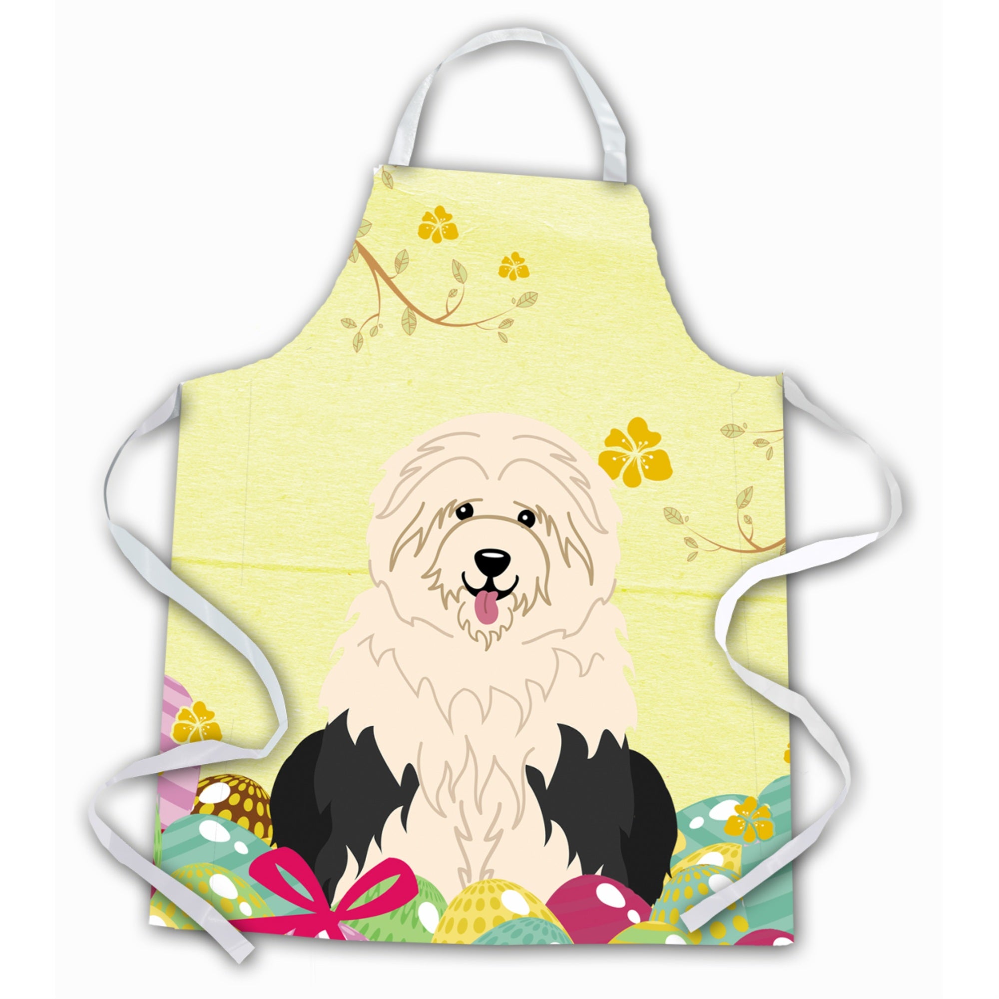 'Caroline'S Treasures Easter Eggs Old English Sheepdog Apron, Large, Multicolor''