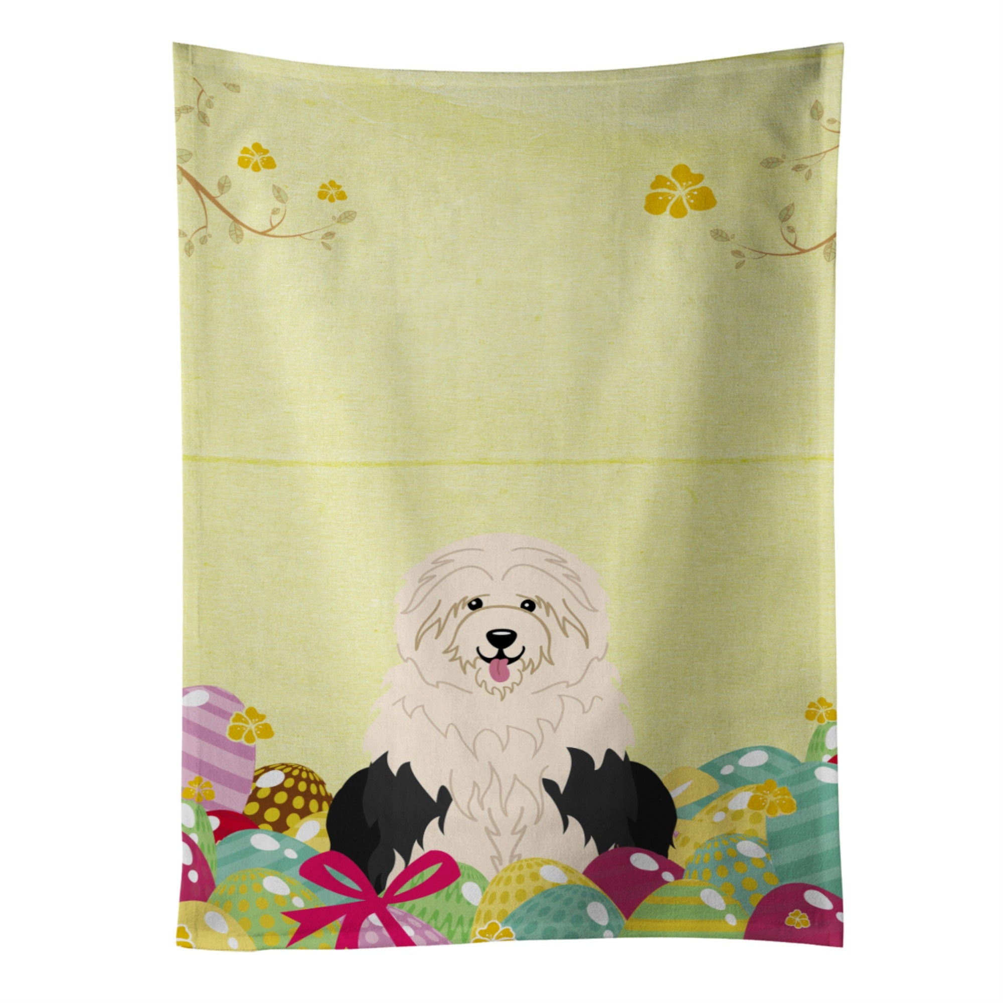 'Caroline'S Treasures Easter Eggs Old English Sheepdog Kitchen Towel, Multicolor, 25'''' X 15''''''