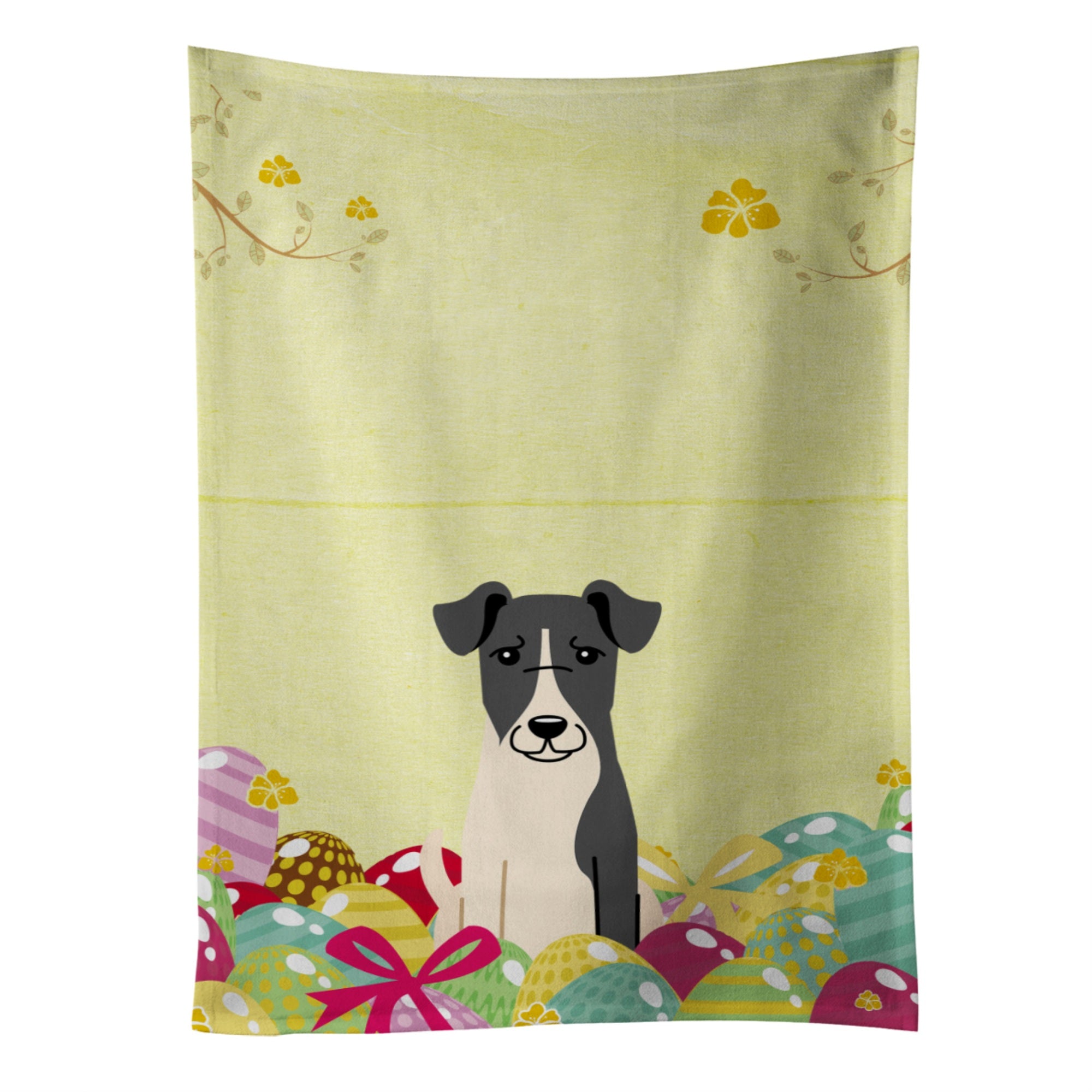 'Caroline'S Treasures Easter Eggs Smooth Fox Terrier Kitchen Towel, Multicolor, 25'''' X 15''''''