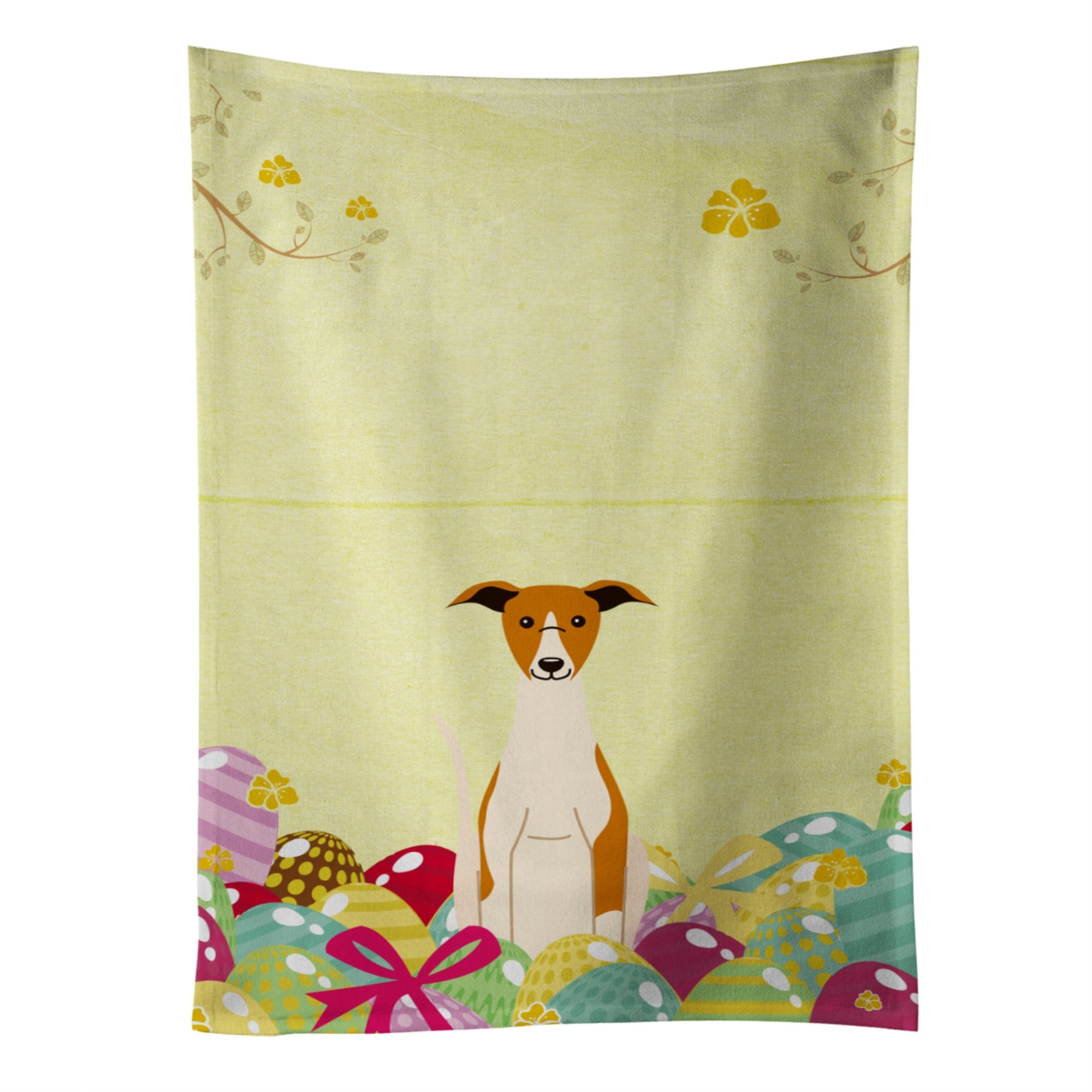 'Caroline'S Treasures Easter Eggs Whippet Kitchen Towel, Multicolor, 25'''' X 15''''''