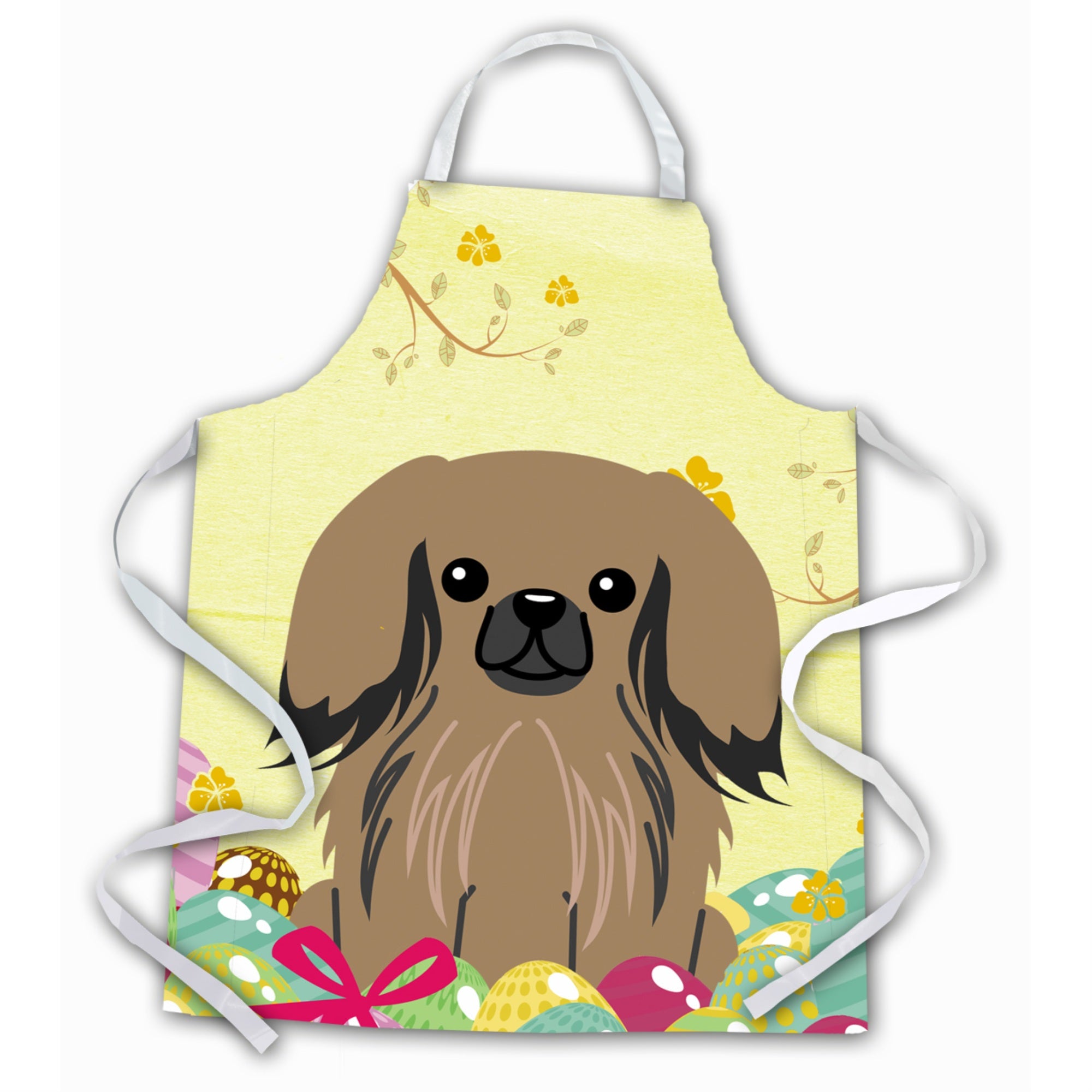 'Caroline'S Treasures Easter Eggs Pekingnese Tan Apron, Large, Multicolor''