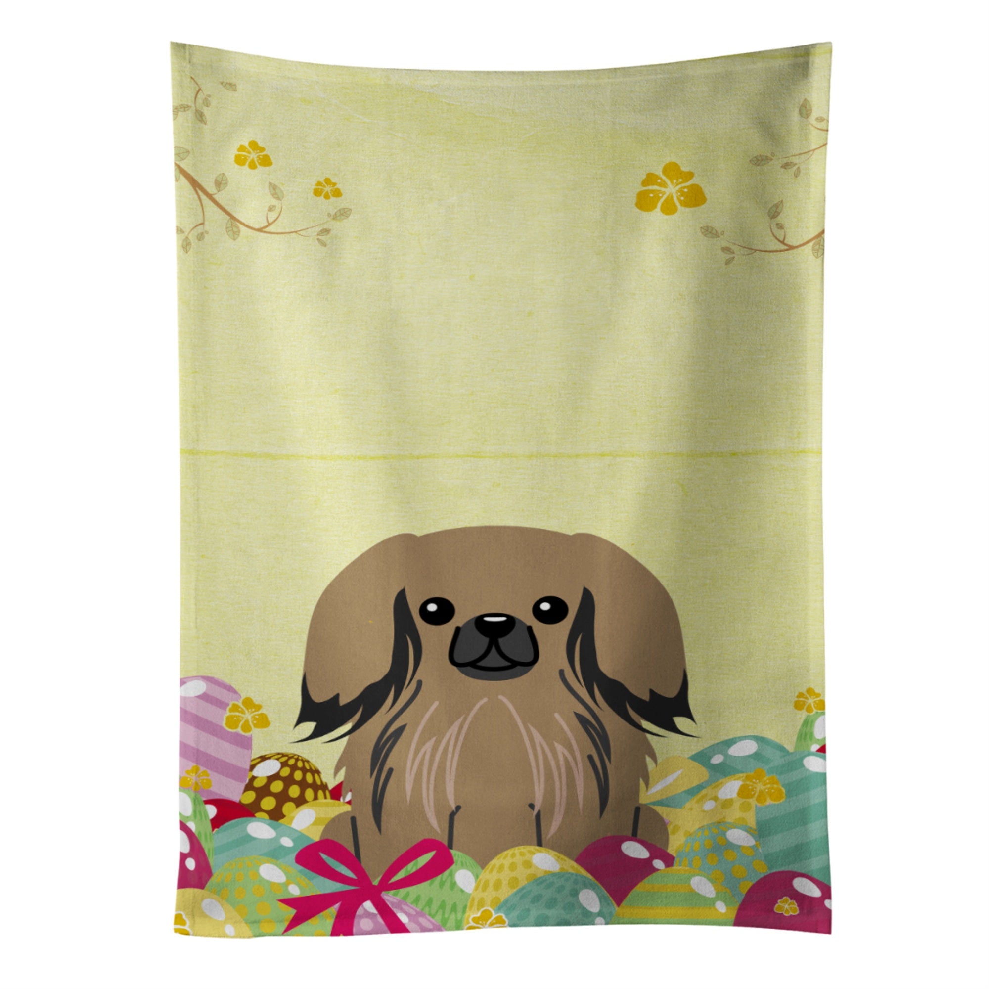 'Caroline'S Treasures Easter Eggs Pekingese Tan Kitchen Towel, Multicolor, 25'''' X 15''''''