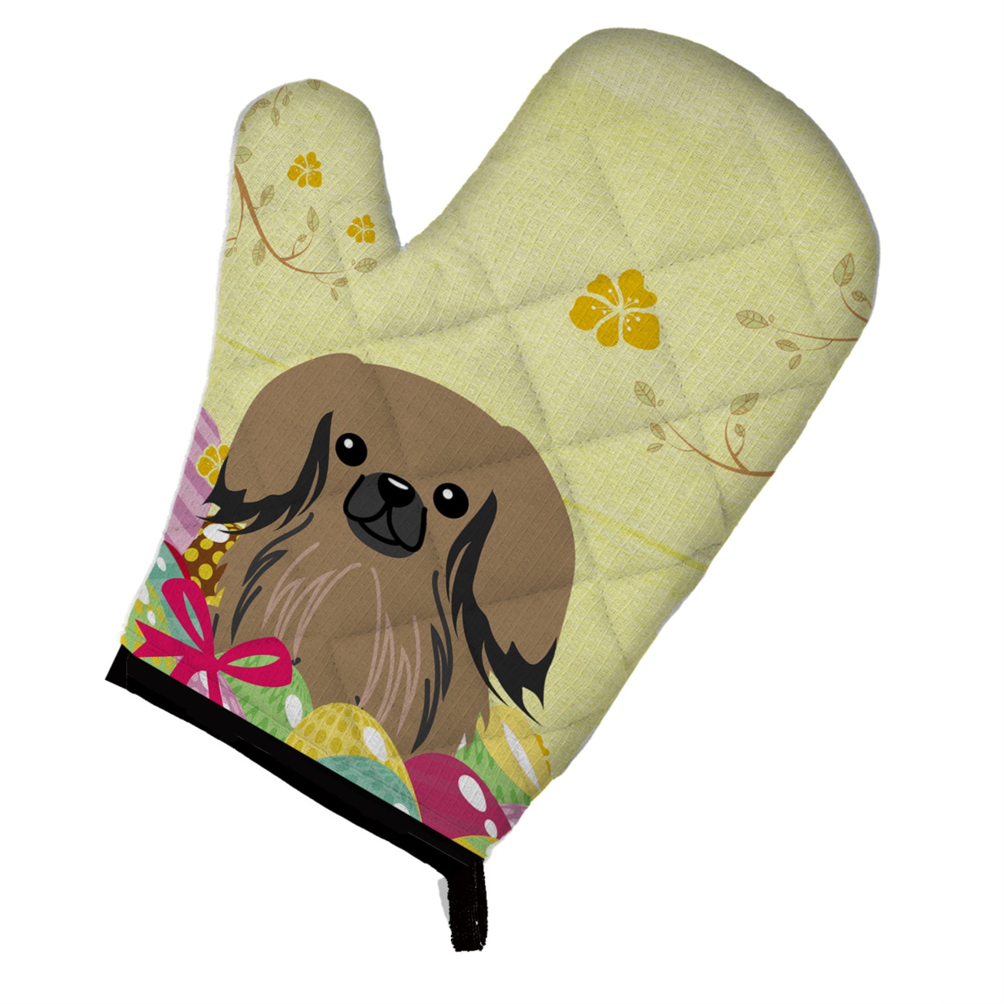 'Caroline'S Treasures Bb6102Ovmt Easter Eggs Pekingese Tan Oven Mitt, Multicolor, 12'''' X 8.5''''''