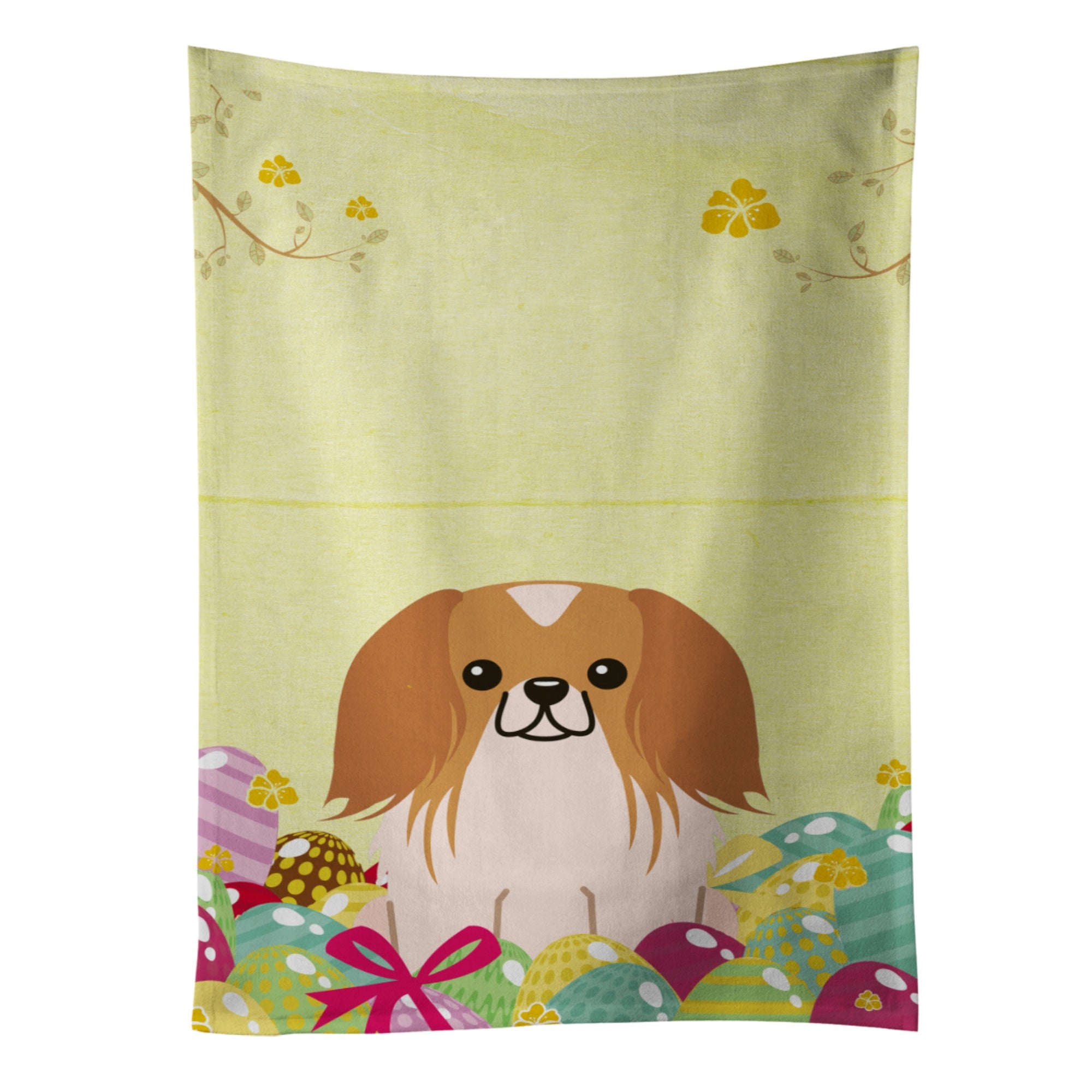 'Caroline'S Treasures Easter Eggs Pekingese Red White Kitchen Towel, Multicolor, 25'''' X 15''''''