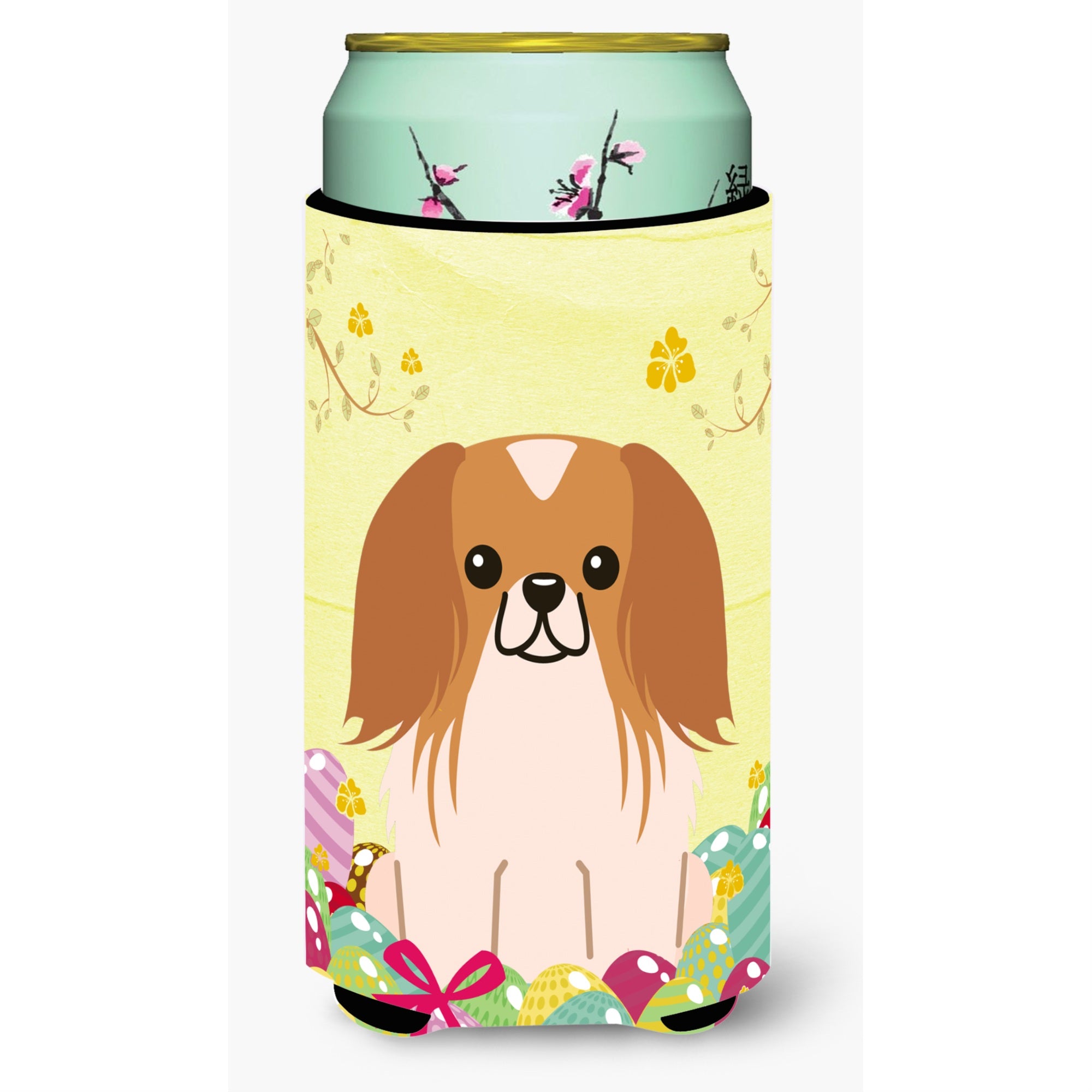 'Caroline'S Treasures Easter Eggs Pekingnese Red White Tall Boy Beverage Insulator Hugger, Multicolor''