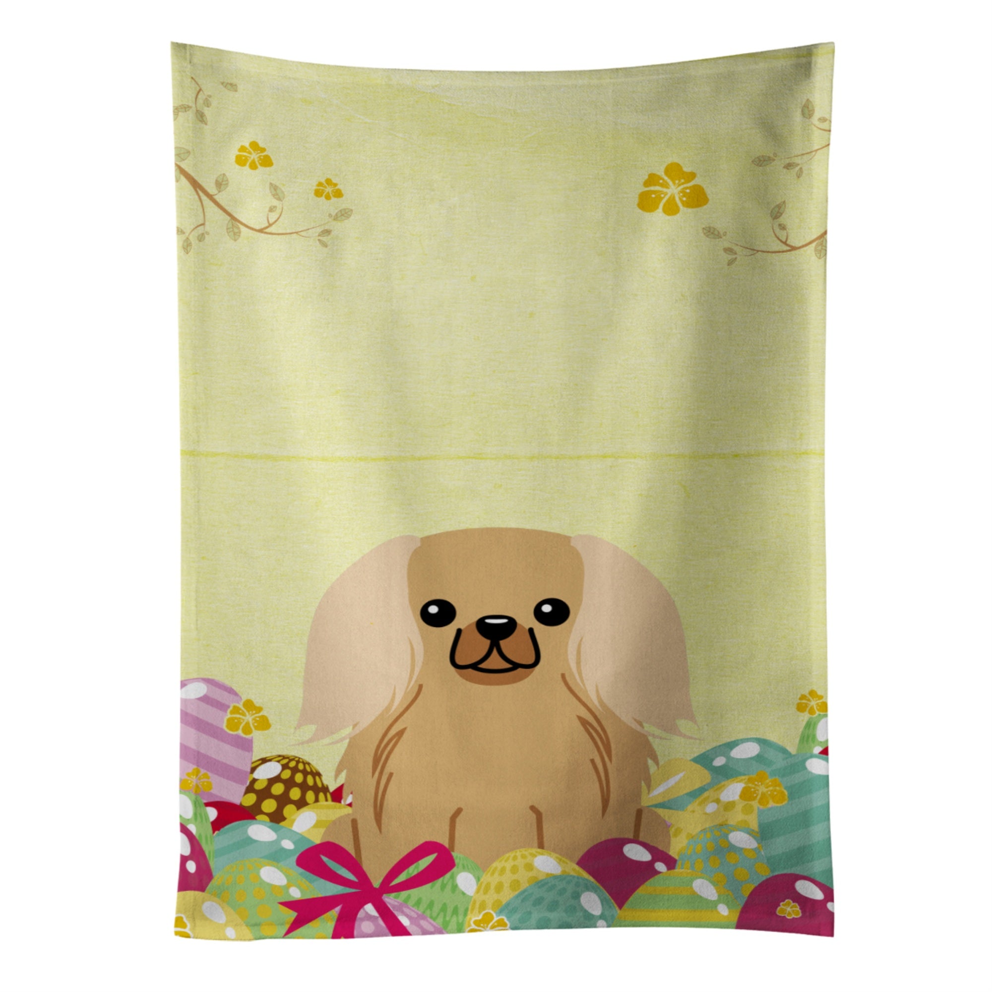 'Caroline'S Treasures Easter Eggs Pekingese Fawn Sable Kitchen Towel, Multicolor, 25'''' X 15''''''