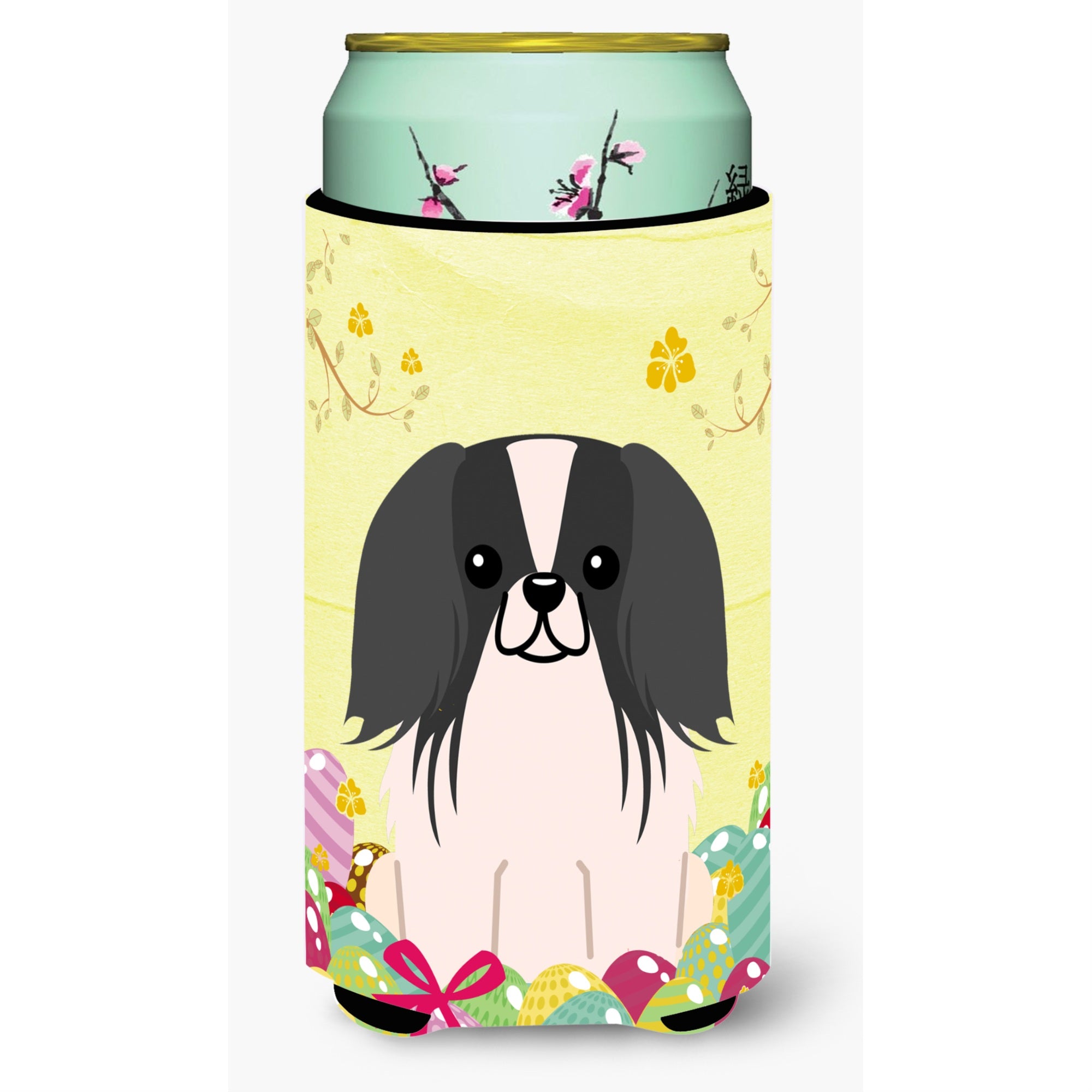 'Caroline'S Treasures Easter Eggs Pekingnese Black White Tall Boy Beverage Insulator Hugger, Multicolor''