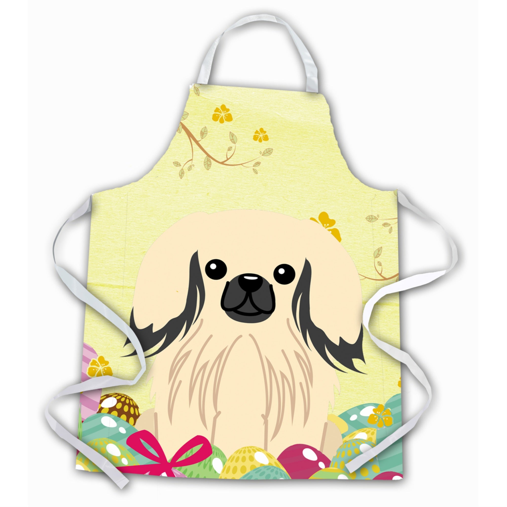 'Caroline'S Treasures Easter Eggs Pekingnese Cream Apron, Large, Multicolor''
