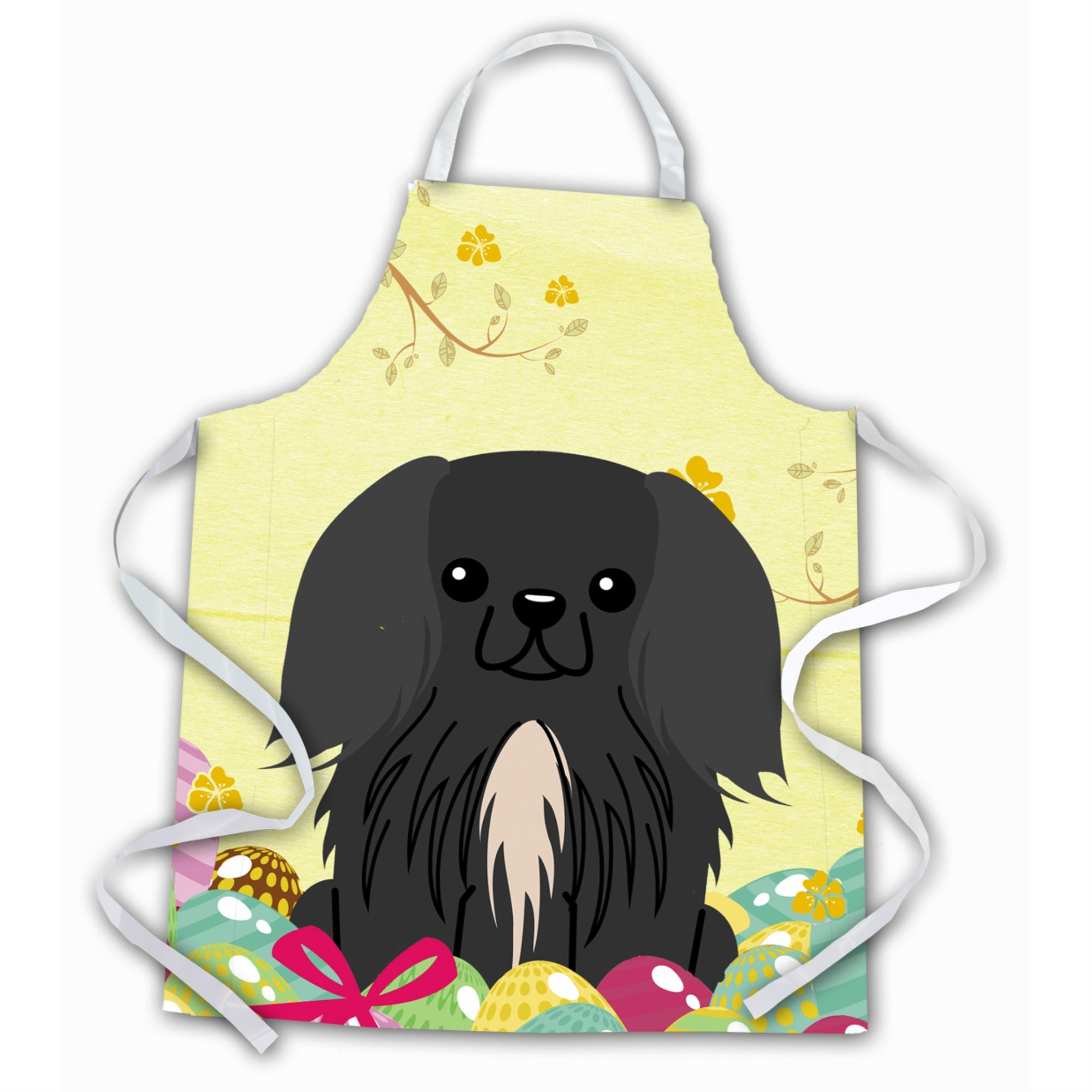 'Caroline'S Treasures Easter Eggs Pekingnese Black Apron, Large, Multicolor''