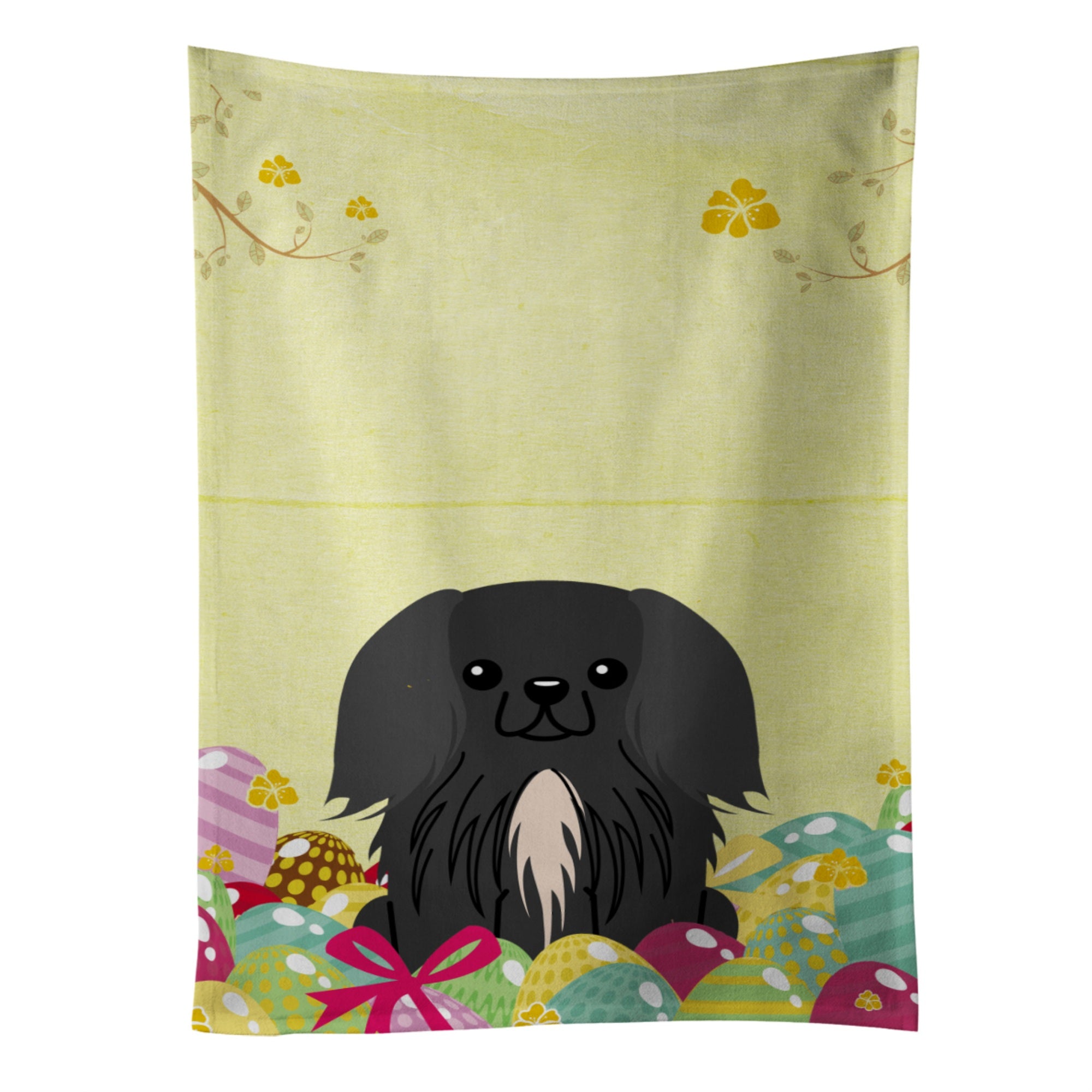 'Caroline'S Treasures Easter Eggs Pekingese Black Kitchen Towel, Multicolor, 25'''' X 15''''''