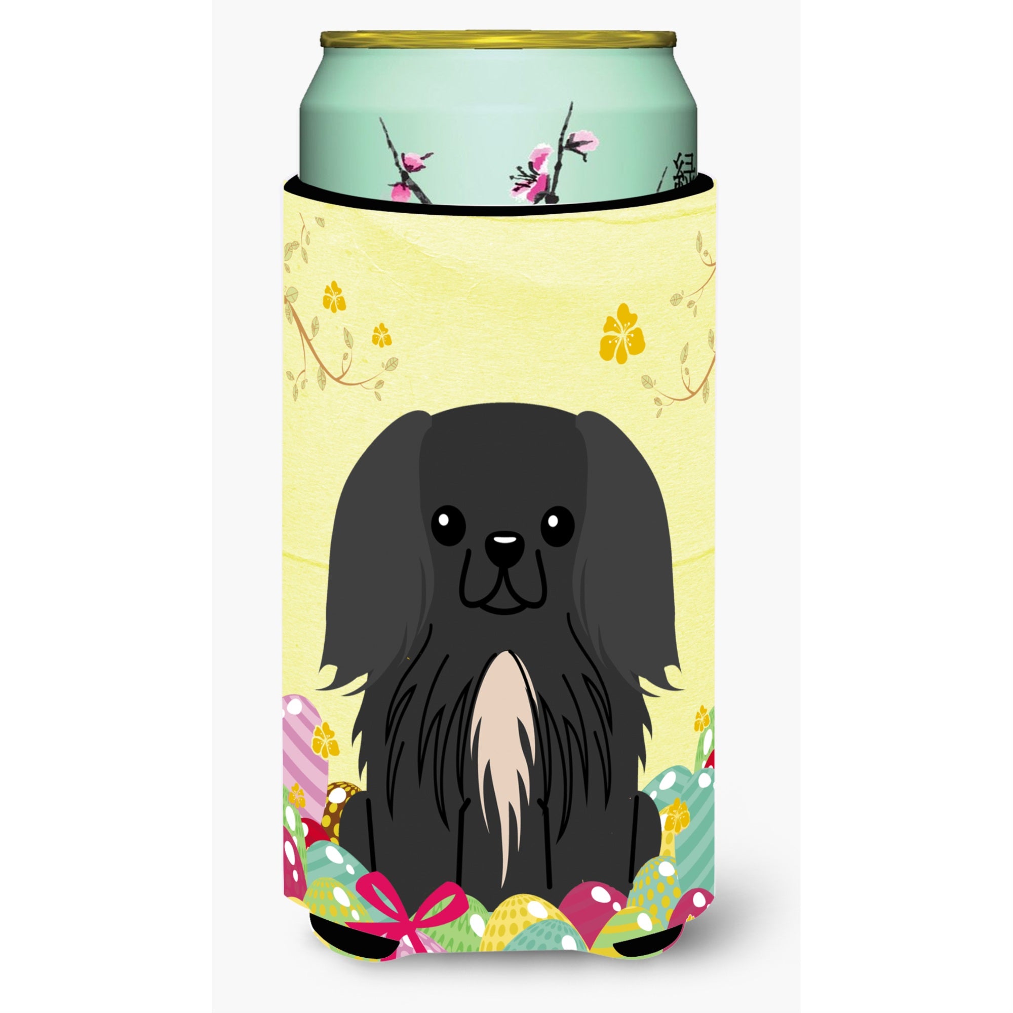 'Caroline'S Treasures Easter Eggs Pekingnese Black Tall Boy Beverage Insulator Hugger, Multicolor''