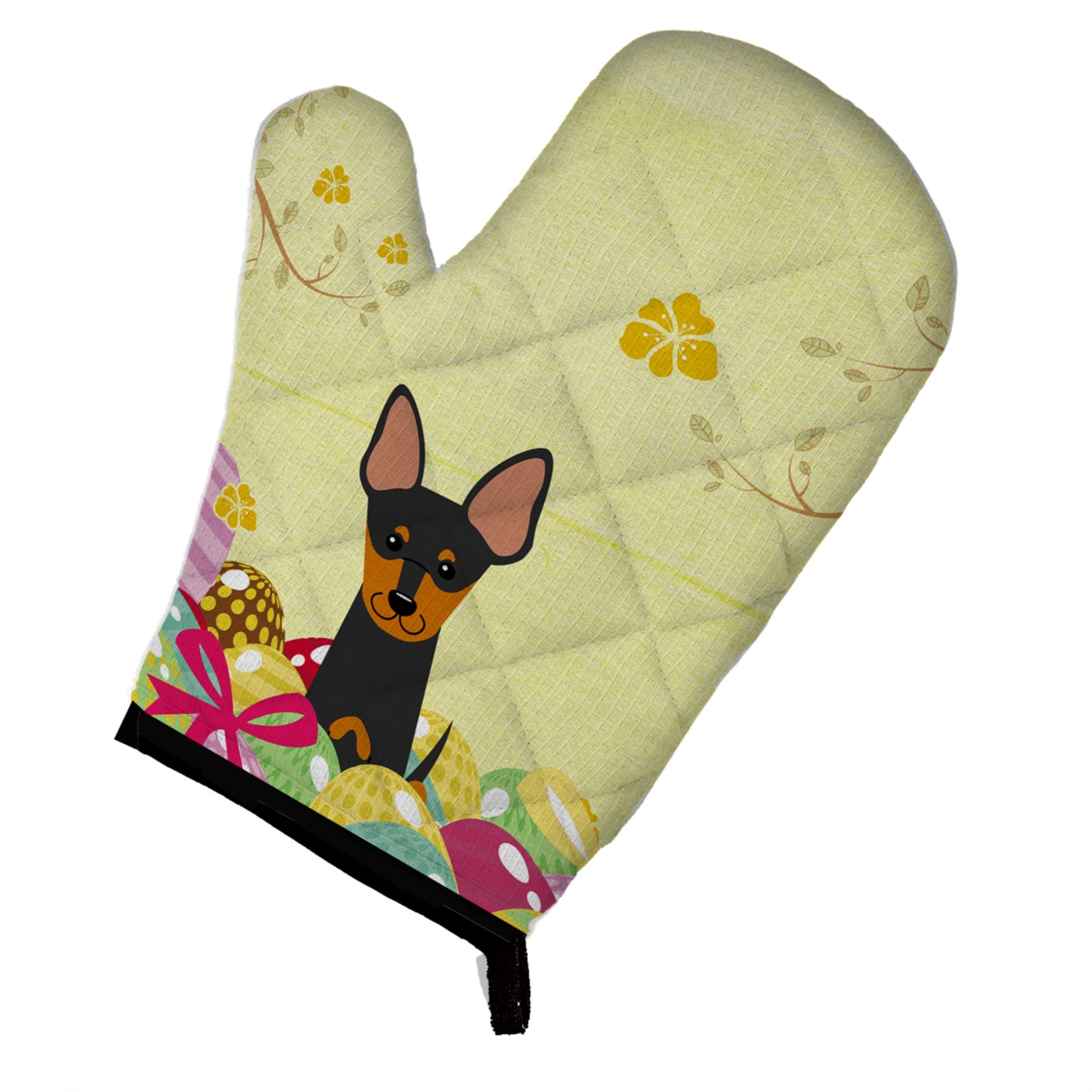 'Caroline'S Treasures Easter Eggs English Toy Terrier Oven Mitt, Multicolor, 12'''' X 8.5''''''