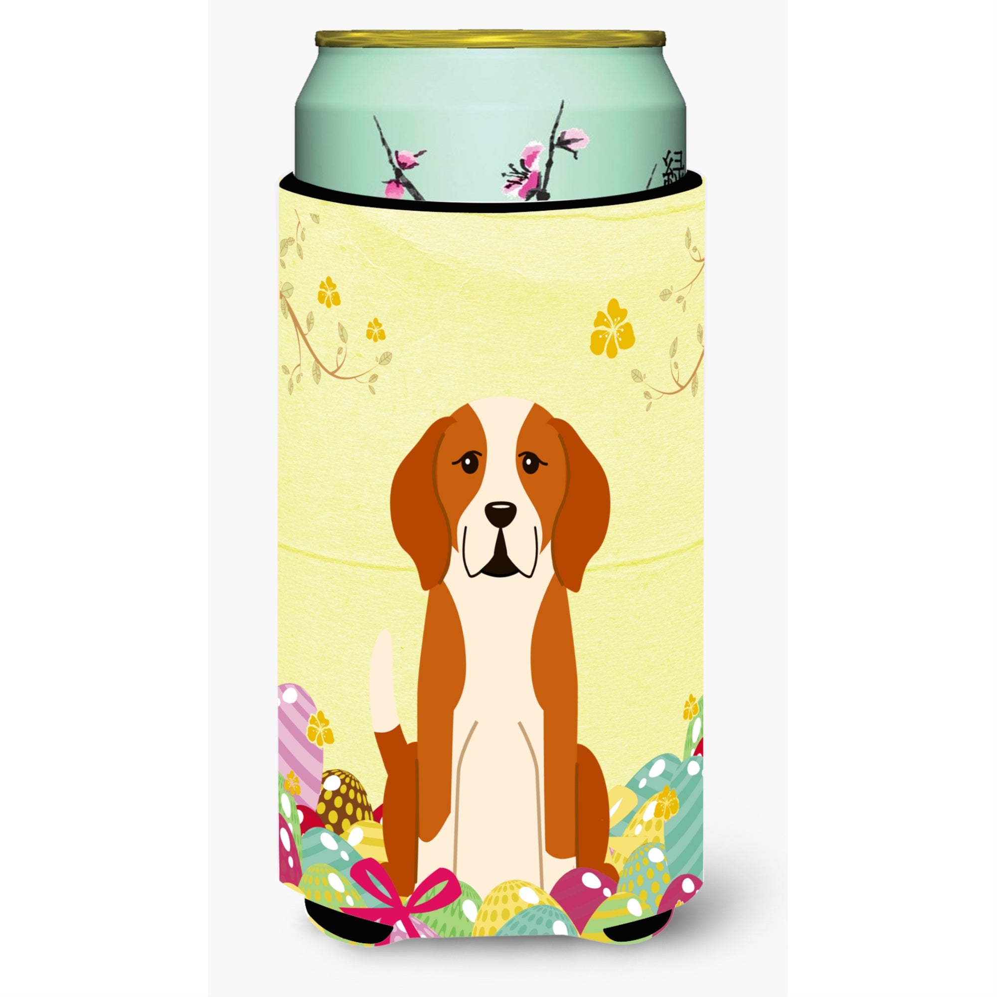 'Caroline'S Treasures Easter Eggs English Foxhound Tall Boy Beverage Insulator Hugger, Multicolor''