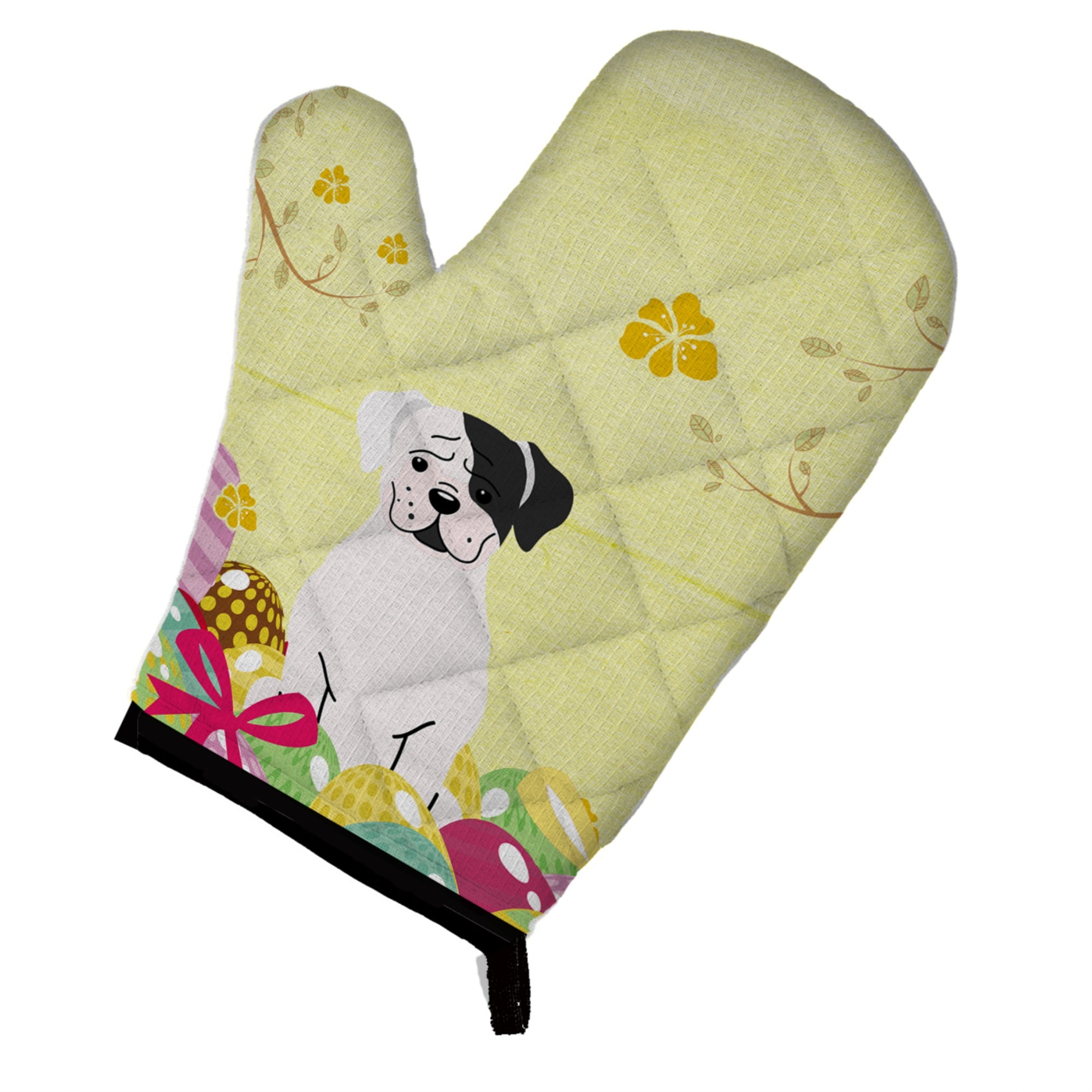 'Caroline'S Treasures Easter Eggs White Boxer Cooper Oven Mitt, Multicolor, 12'''' X 8.5''''''