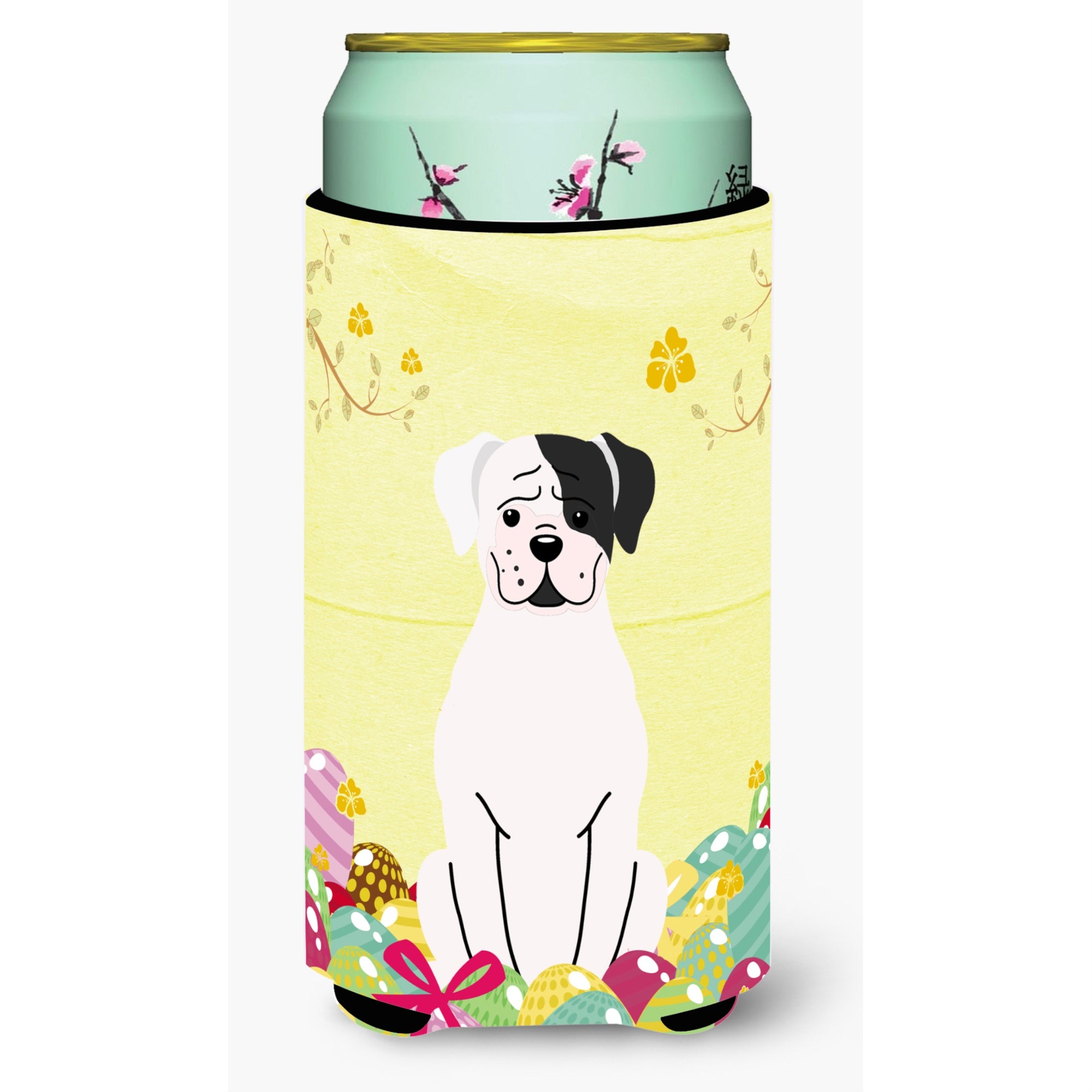 'Caroline'S Treasures Easter Eggs White Boxer Cooper Tall Boy Beverage Insulator Hugger, Multicolor''