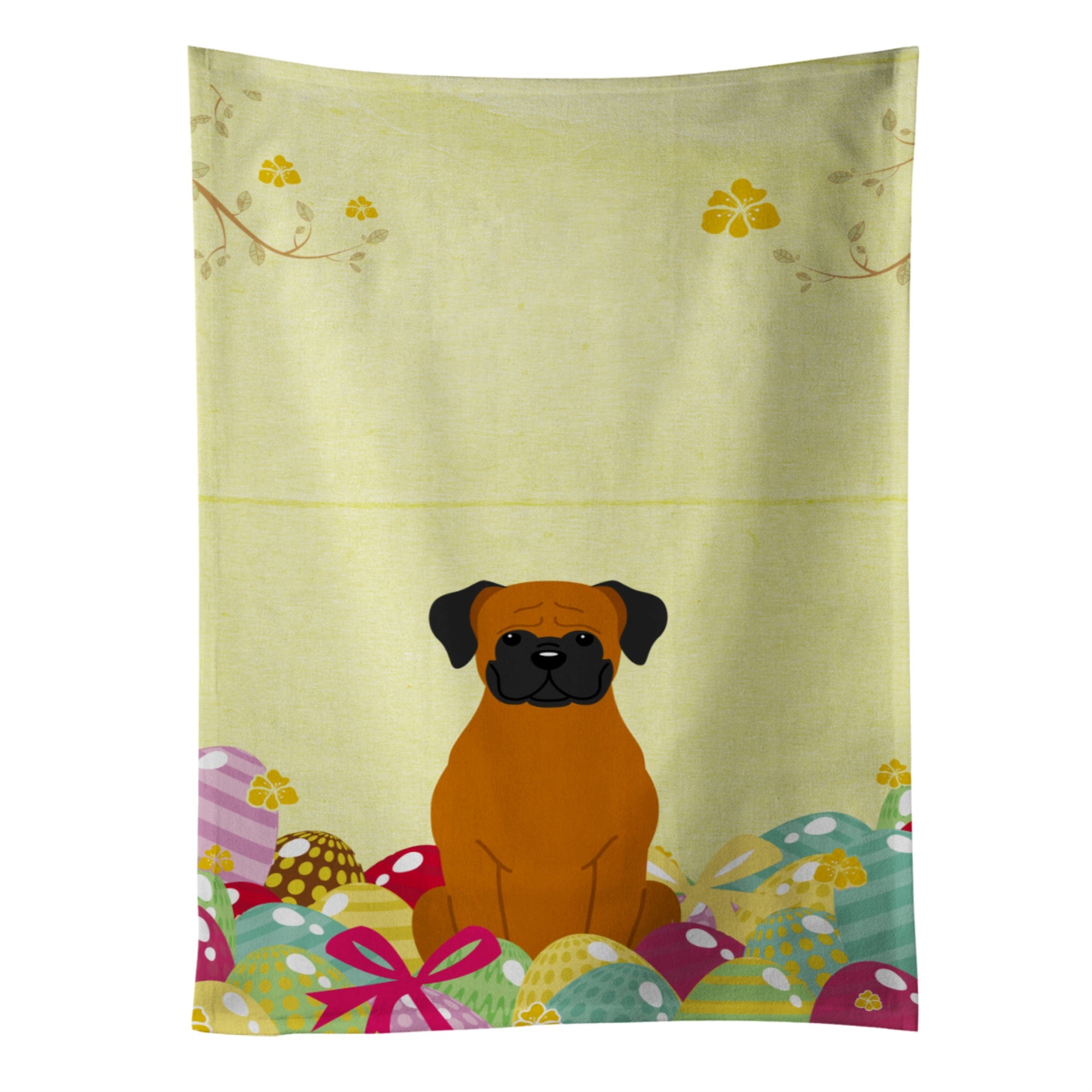 'Caroline'S Treasures Easter Eggs Fawn Boxer Kitchen Towel, Multicolor, 25'''' X 15''''''