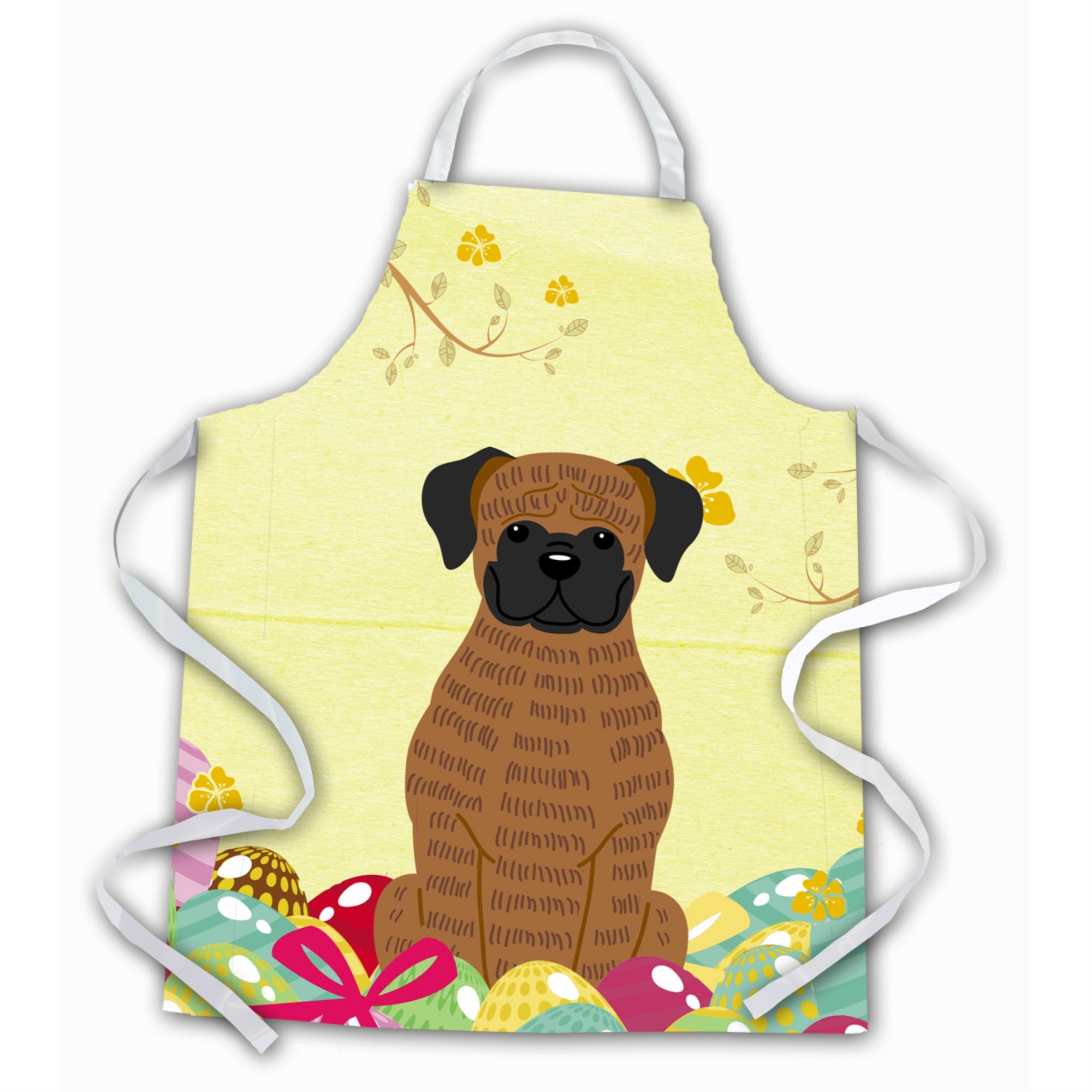 'Caroline'S Treasures Easter Eggs Brindle Boxer Apron, Large, Multicolor''