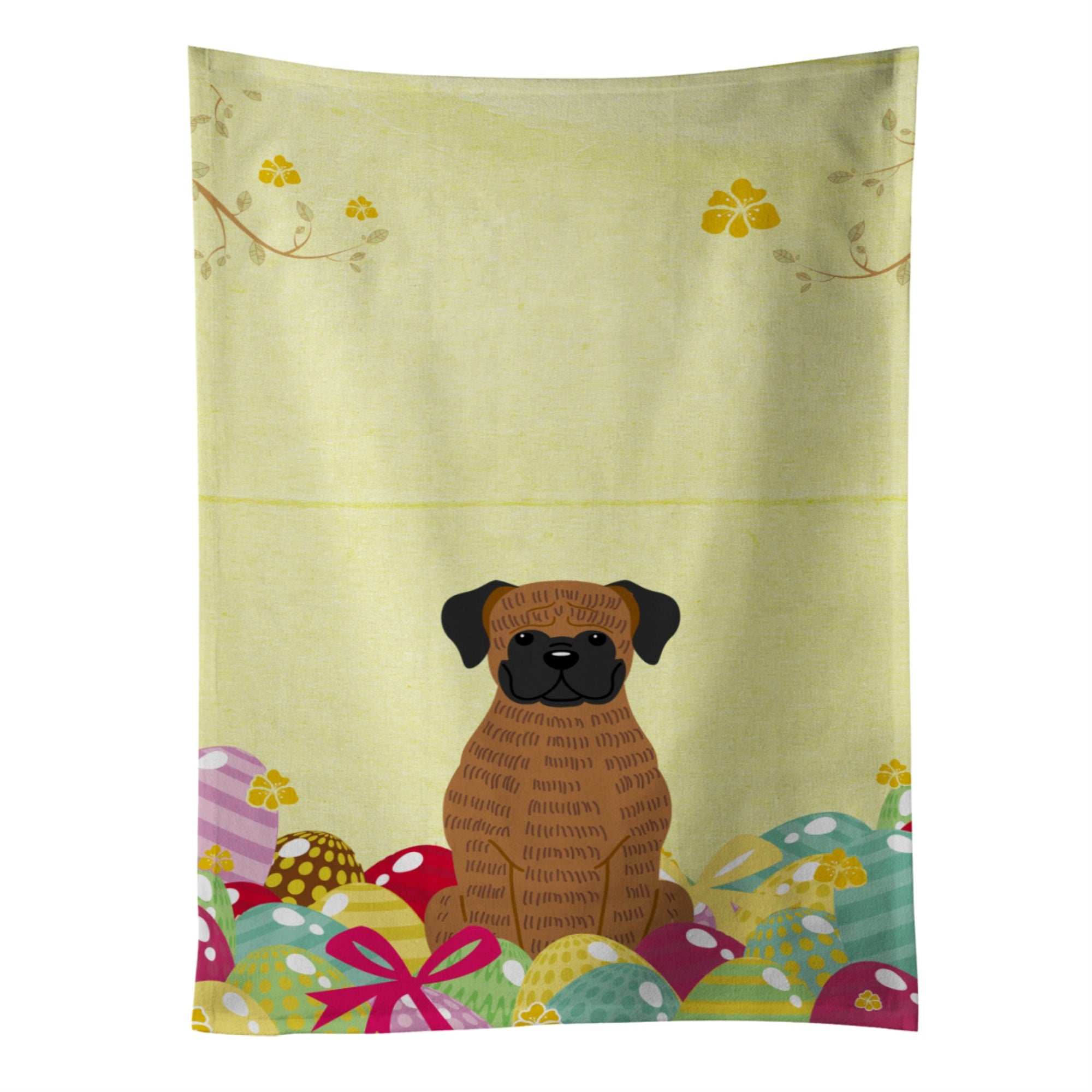 'Caroline'S Treasures Easter Eggs Brindle Boxer Kitchen Towel, Multicolor, 25'''' X 15''''''