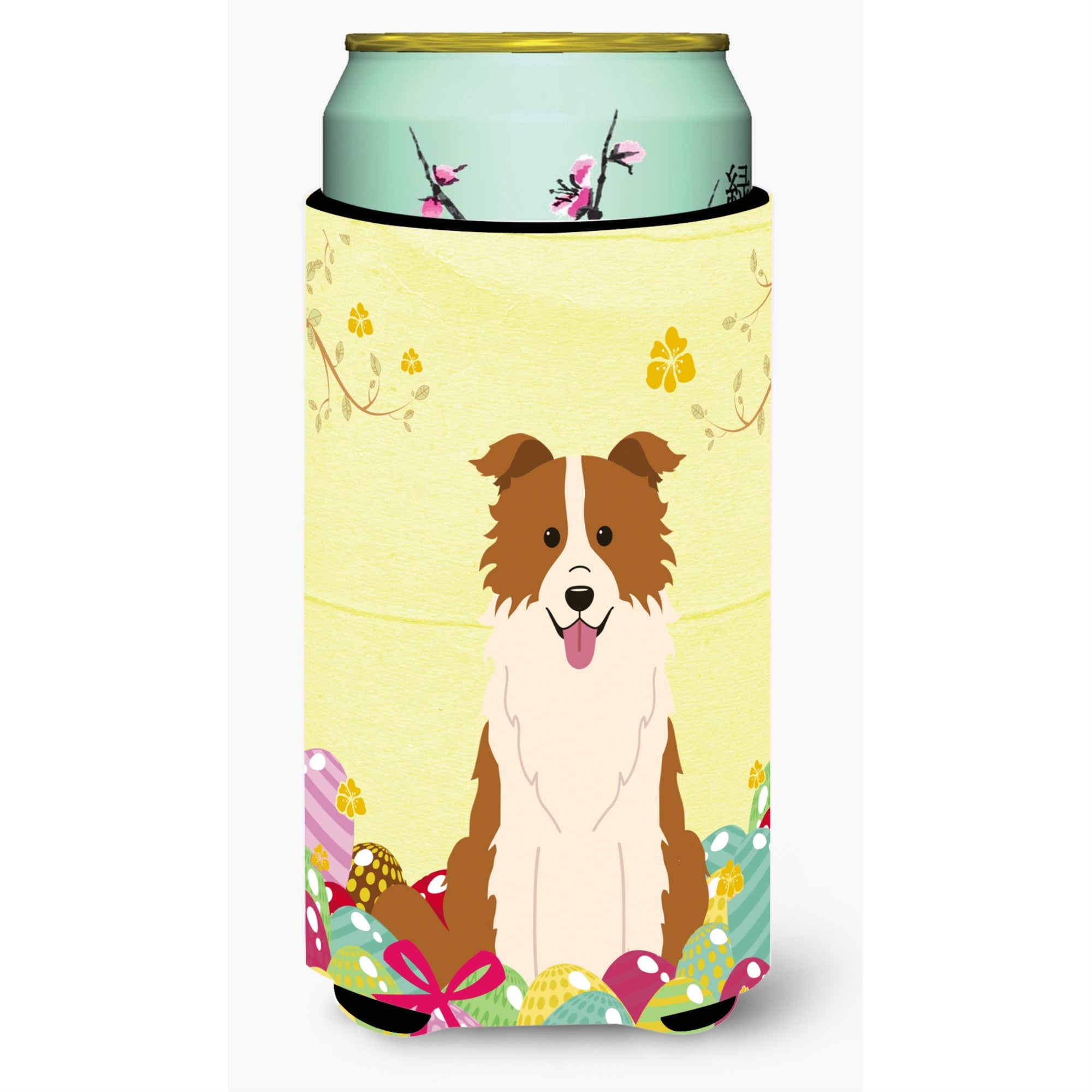 'Caroline'S Treasures Easter Border Collie Red White Tall Boy Beverage Insulator Hugger, Multicolor''