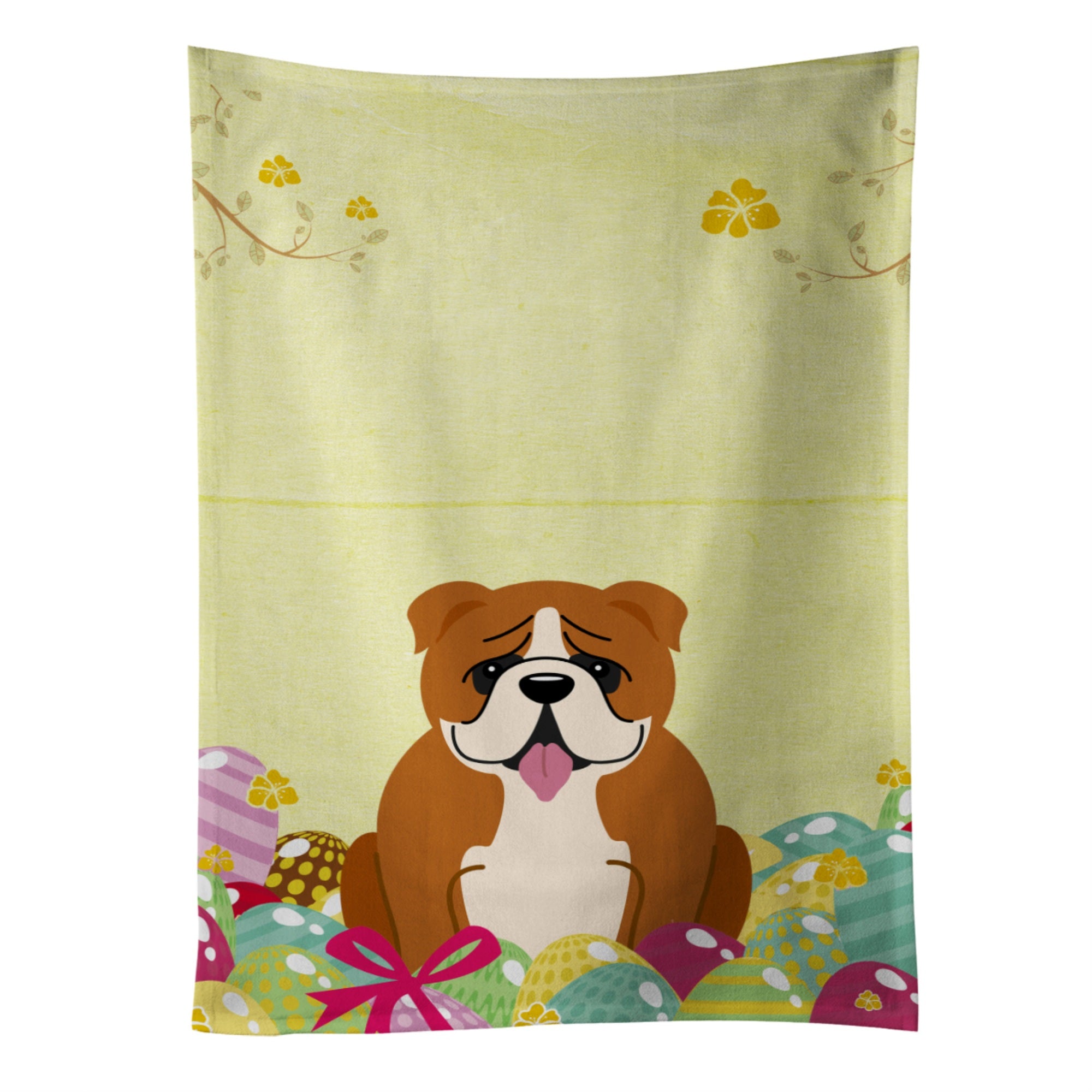'Caroline'S Treasures Easter Eggs English Bulldog Red White Kitchen Towel, Multicolor, 25'''' X 15''''''