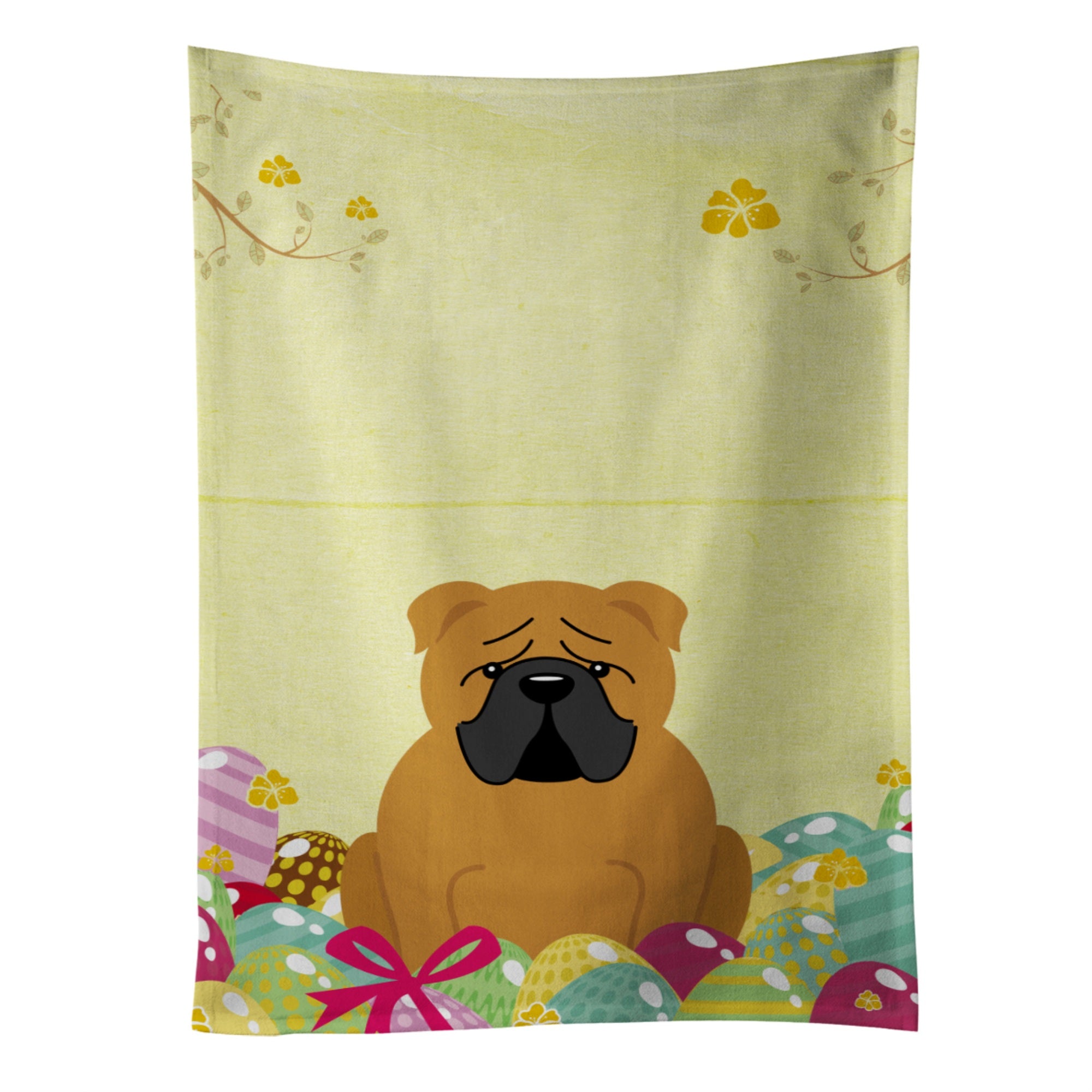 'Caroline'S Treasures Easter Eggs English Bulldog Red Kitchen Towel, Multicolor, 25'''' X 15''''''