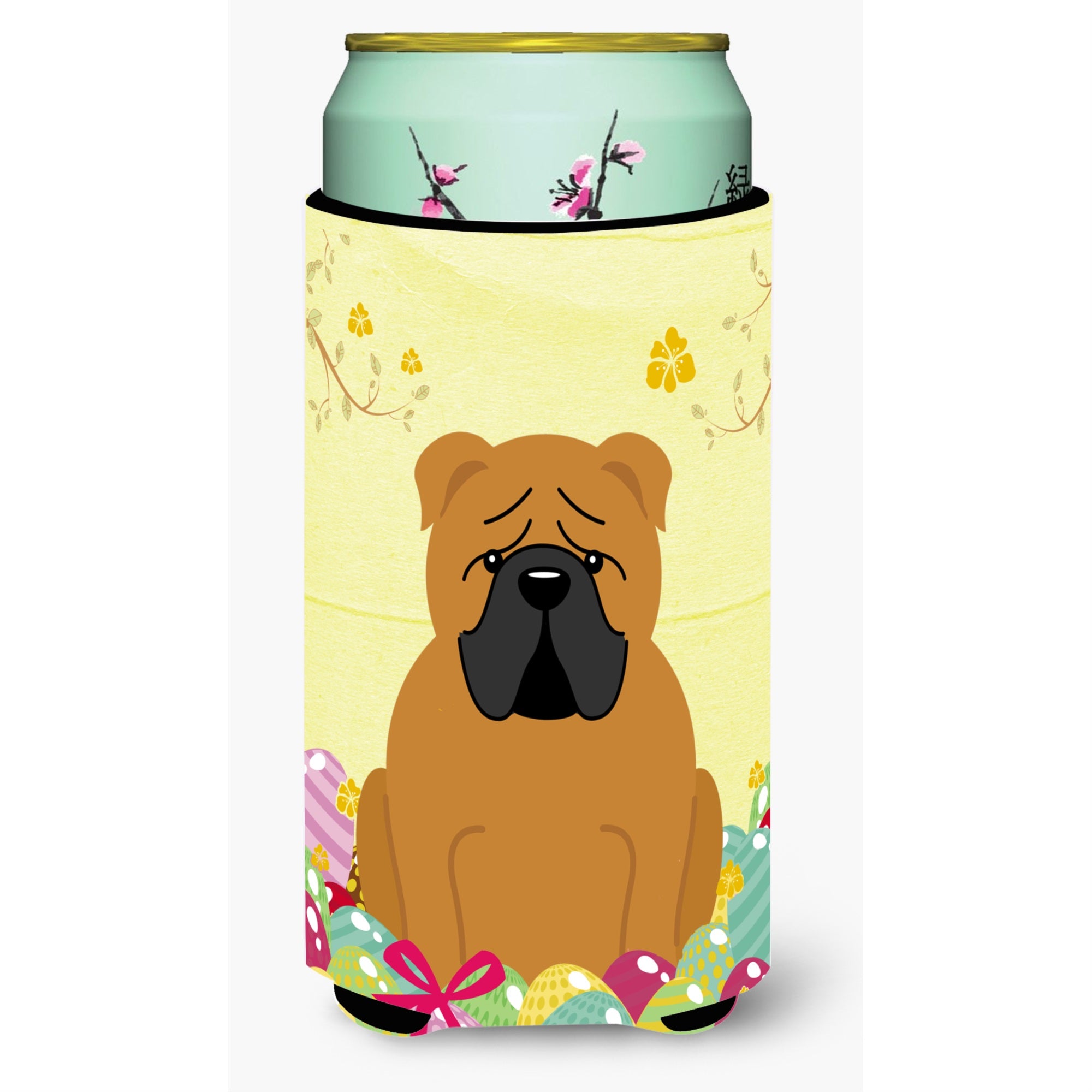 'Caroline'S Treasures Easter Eggs English Bulldog Red Tall Boy Beverage Insulator Hugger, Multicolor''