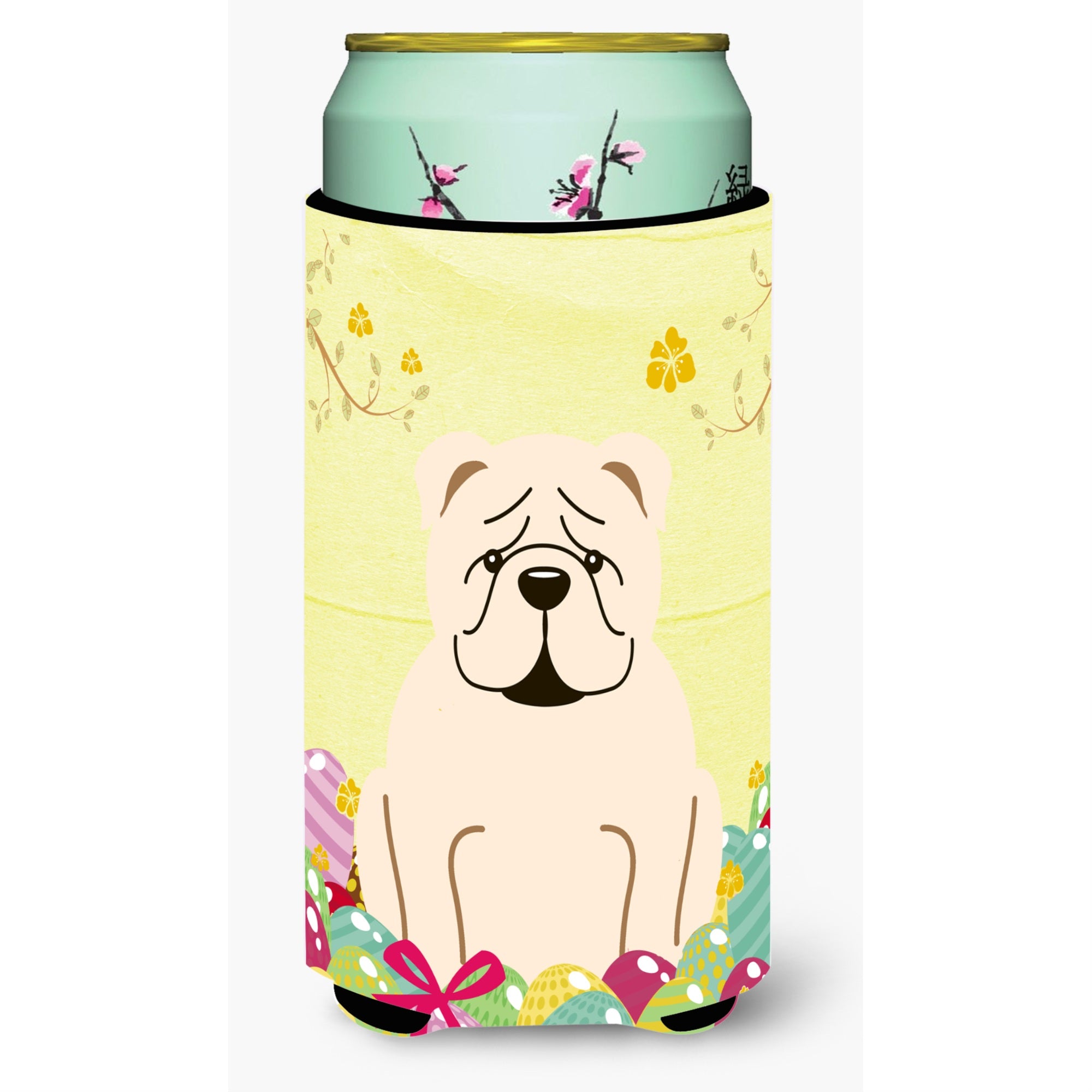 'Caroline'S Treasures Easter Eggs English Bulldog White Tall Boy Beverage Insulator Hugger, Multicolor''