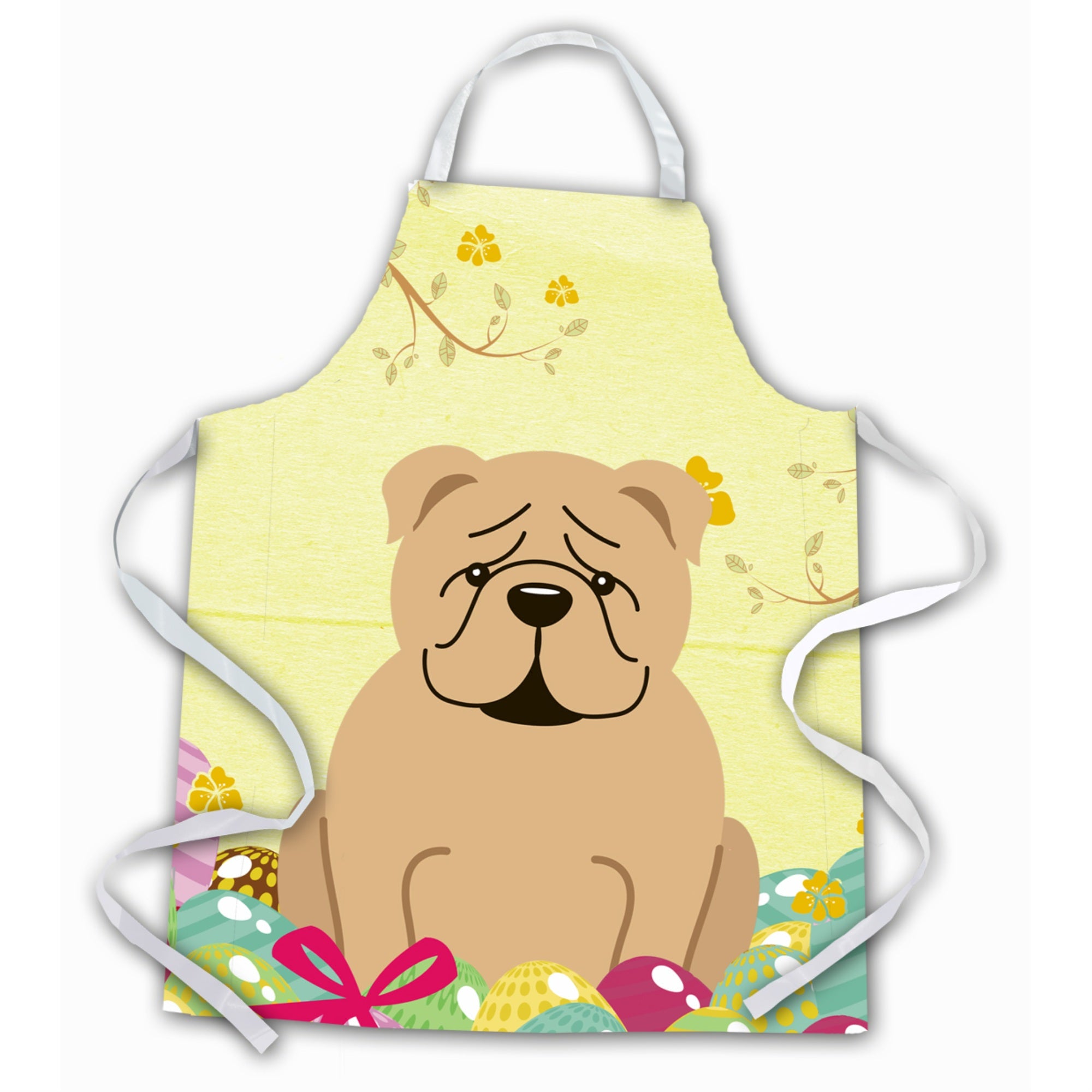 'Caroline'S Treasures Easter Eggs English Bulldog Fawn Apron, Large, Multicolor''