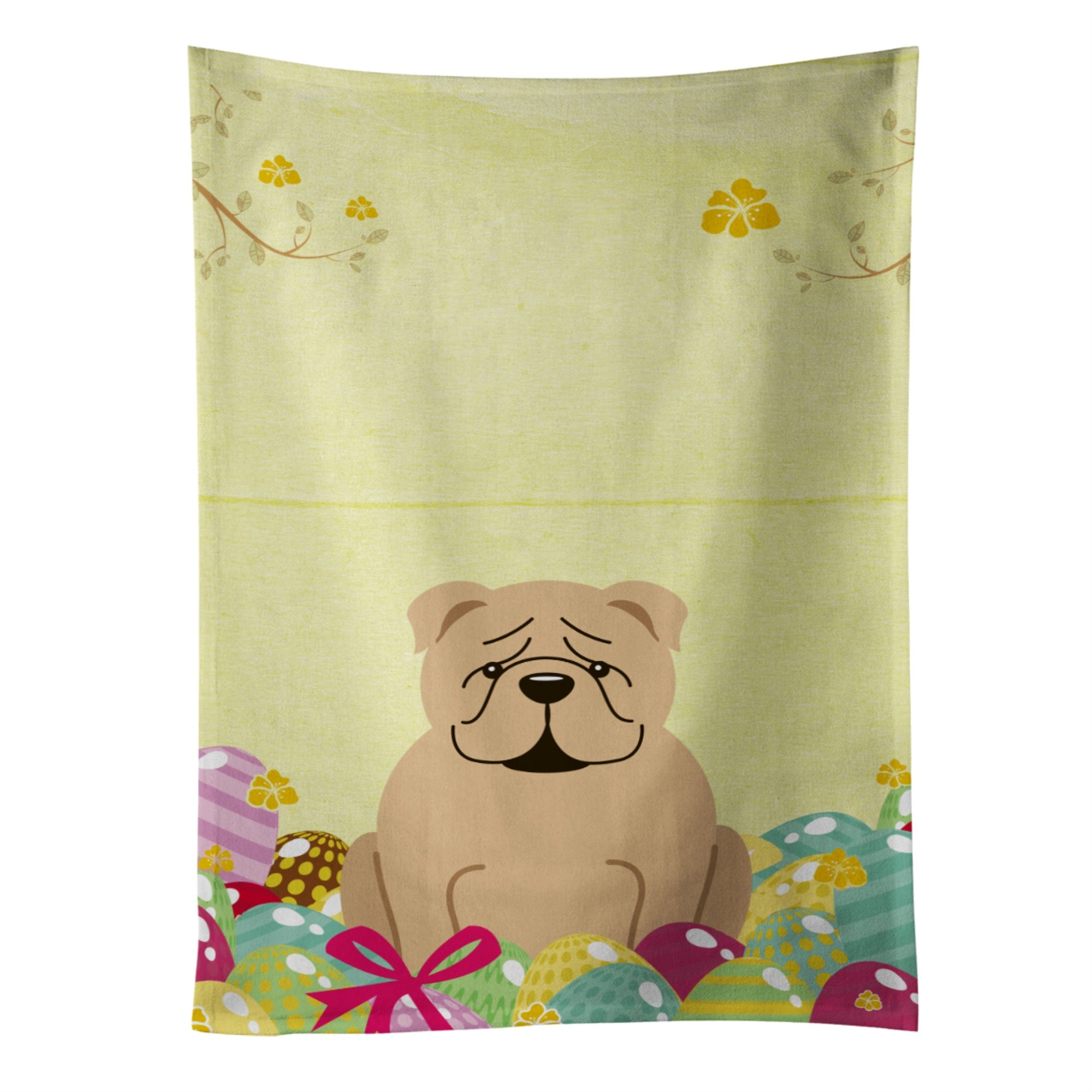 'Caroline'S Treasures Easter Eggs English Bulldog Fawn Kitchen Towel, Multicolor, 25'''' X 15''''''
