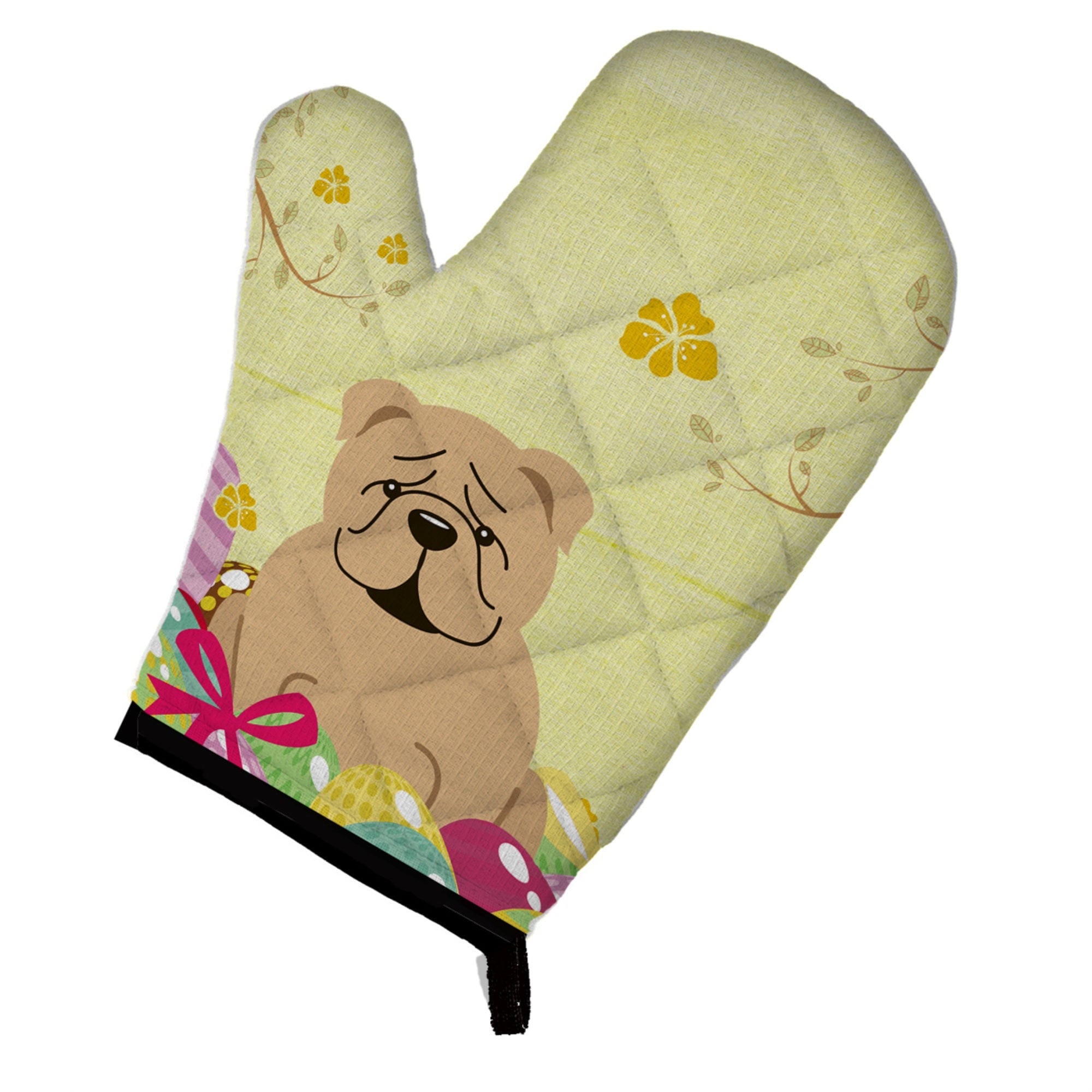 'Caroline'S Treasures Easter Eggs English Bulldog Fawn Oven Mitt, Multicolor, 12'''' X 8.5''''''
