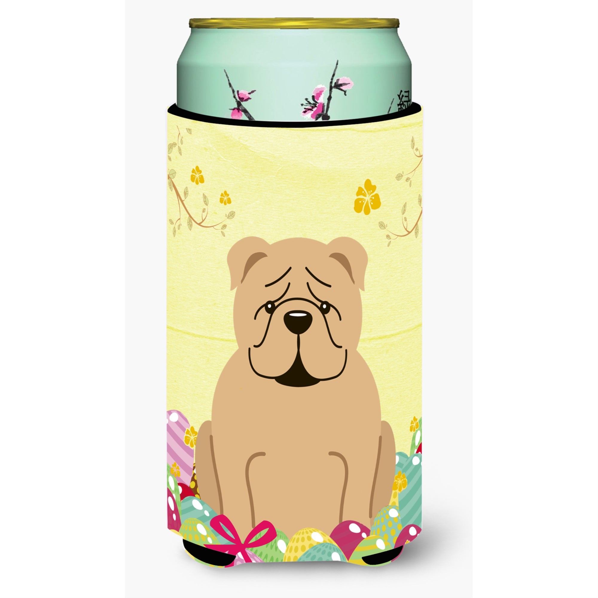 'Caroline'S Treasures Easter Eggs English Bulldog Fawn Tall Boy Beverage Insulator Hugger, Multicolor''