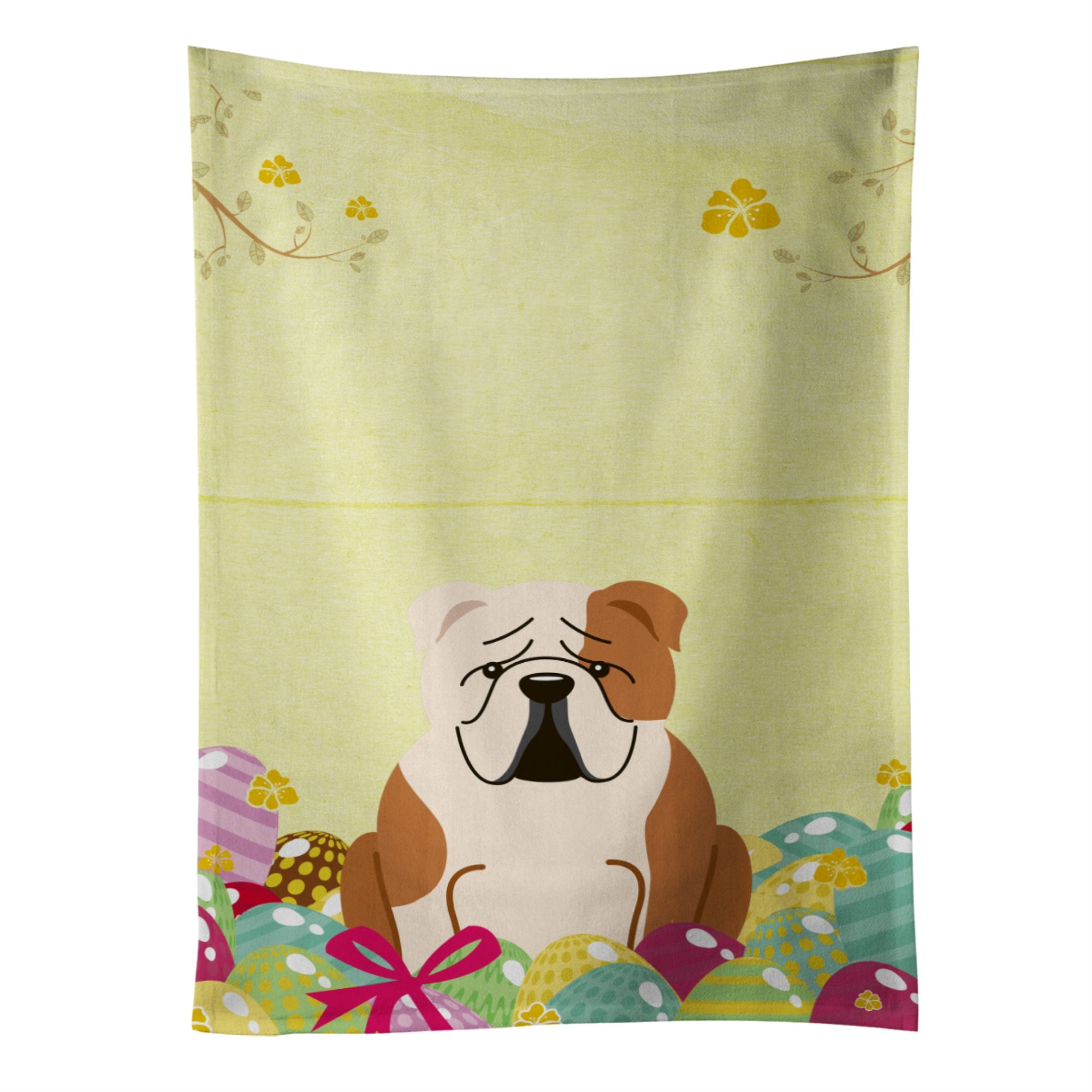 'Caroline'S Treasures Easter Eggs English Bulldog Fawn White Kitchen Towel, Multicolor, 25'''' X 15''''''