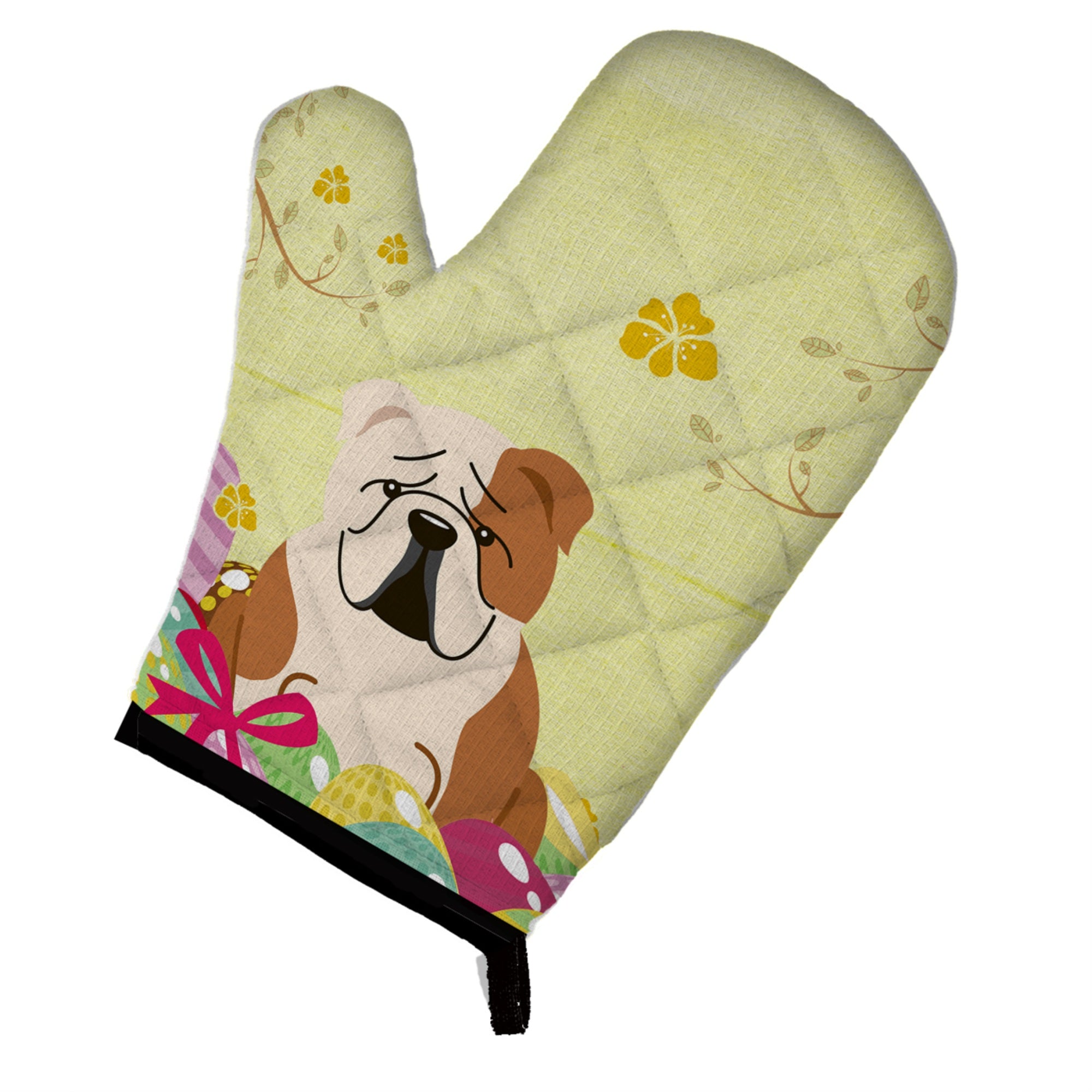 'Caroline'S Treasures Easter Eggs English Bulldog Fawn White Oven Mitt, Multicolor, 12'''' X 8.5''''''