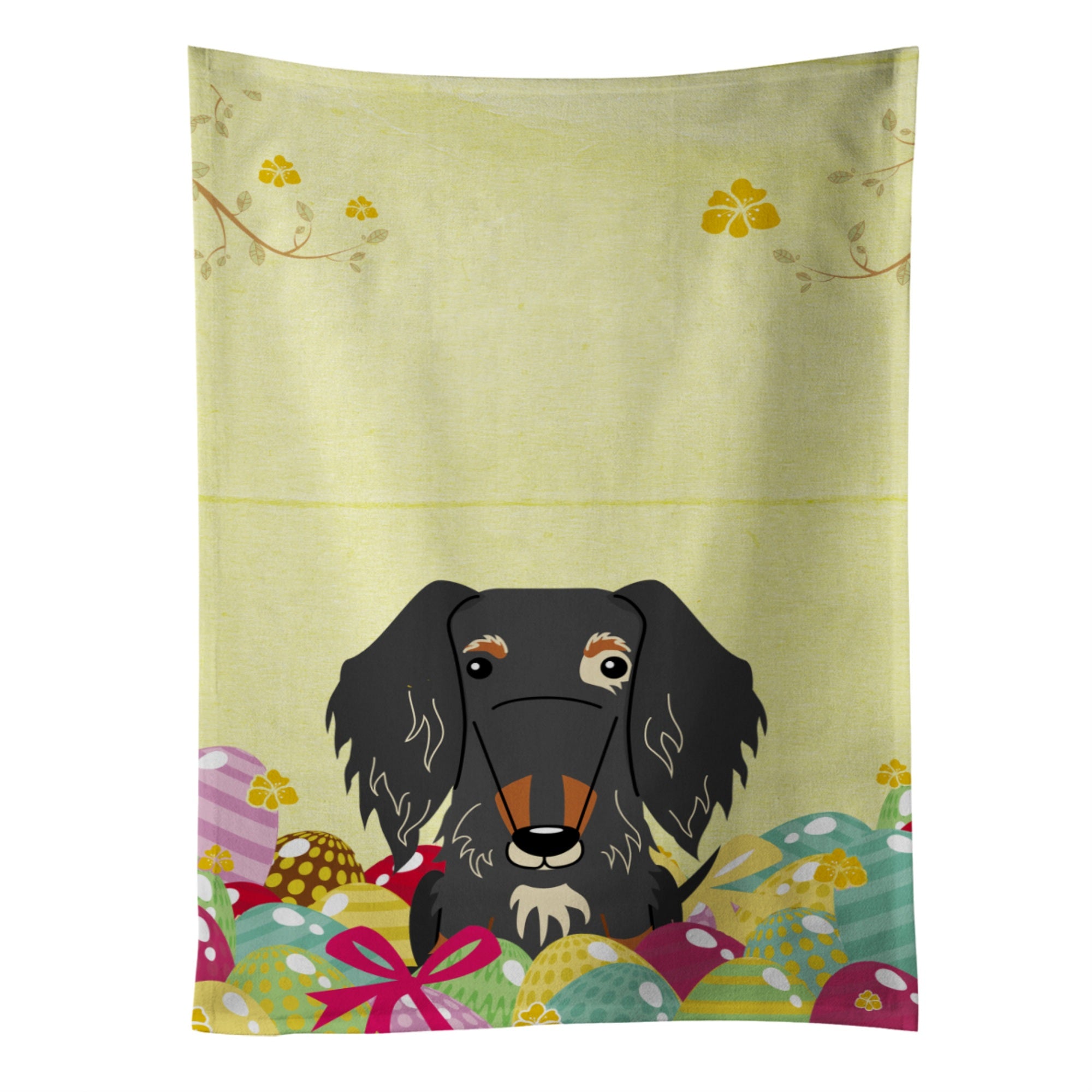 'Caroline'S Treasures Easter Eggs Wire Haired Dachshund Dapple Kitchen Towel, Multicolor, 25'''' X 15''''''