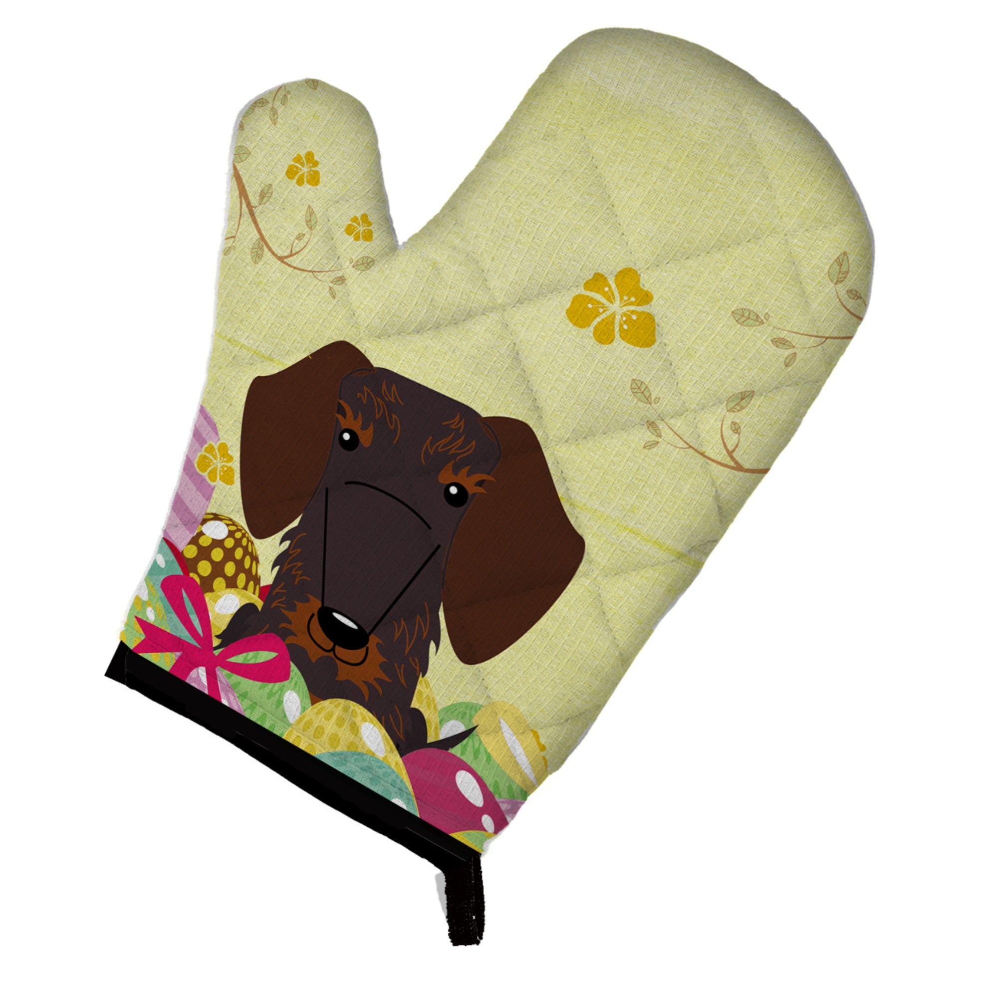 'Caroline'S Treasures Easter Eggs Wire Haired Dachshund Chocolate Oven Mitt, Multicolor, 12'''' X 8.5''''''