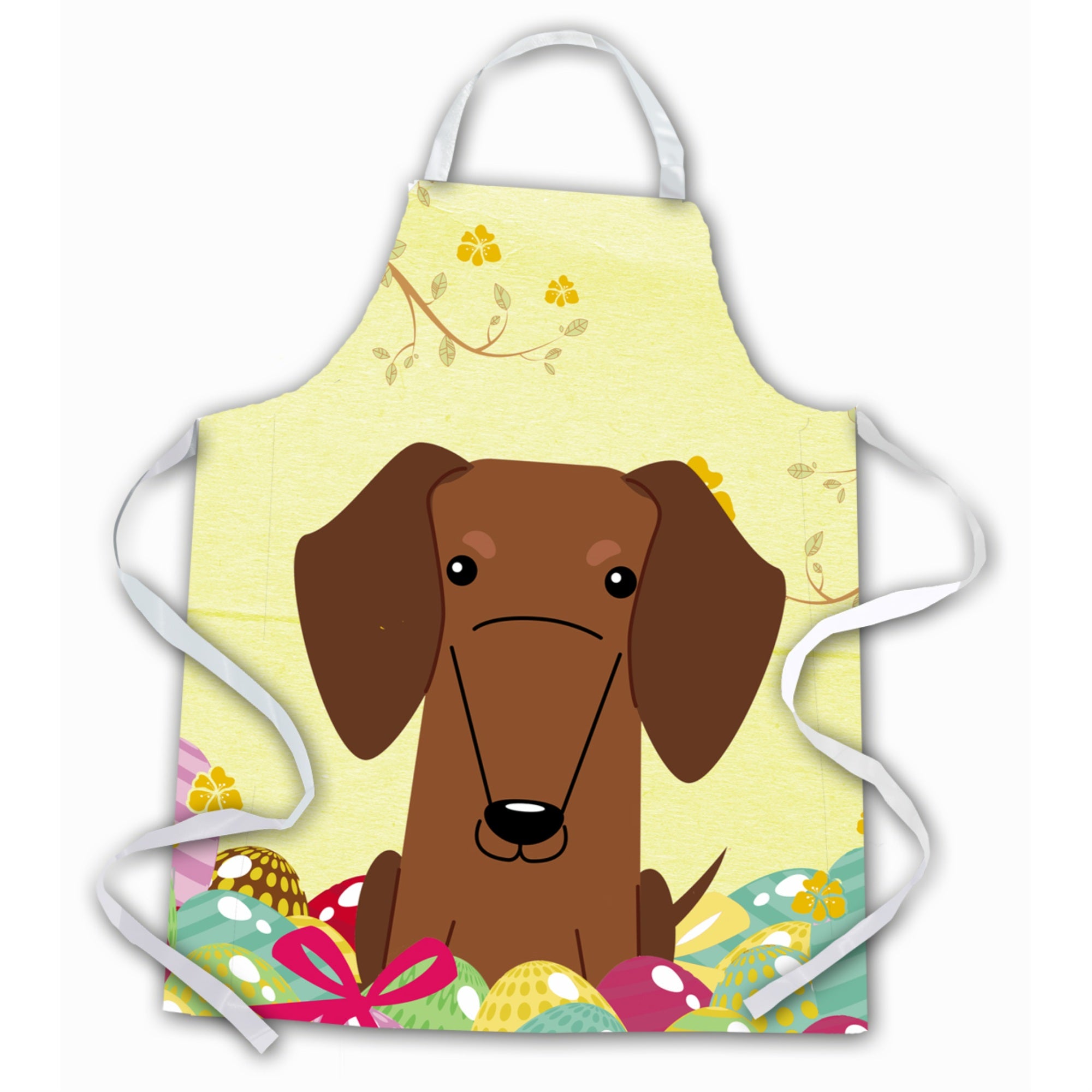 'Caroline'S Treasures Easter Eggs Dachshund Red Brown Apron, Large, Multicolor''