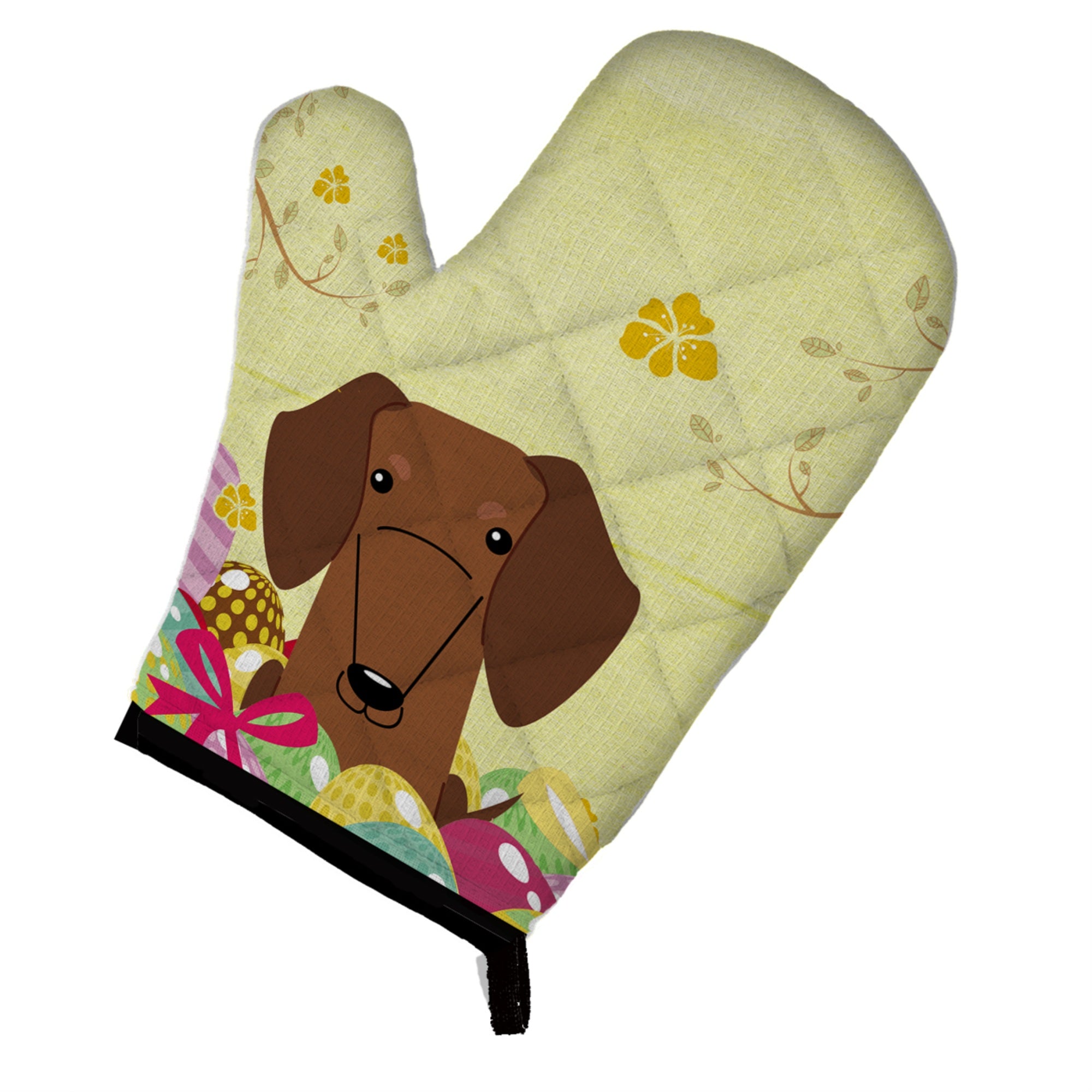 'Caroline'S Treasures Easter Eggs Dachshund Red Brown Oven Mitt, Multicolor, 12'''' X 8.5''''''