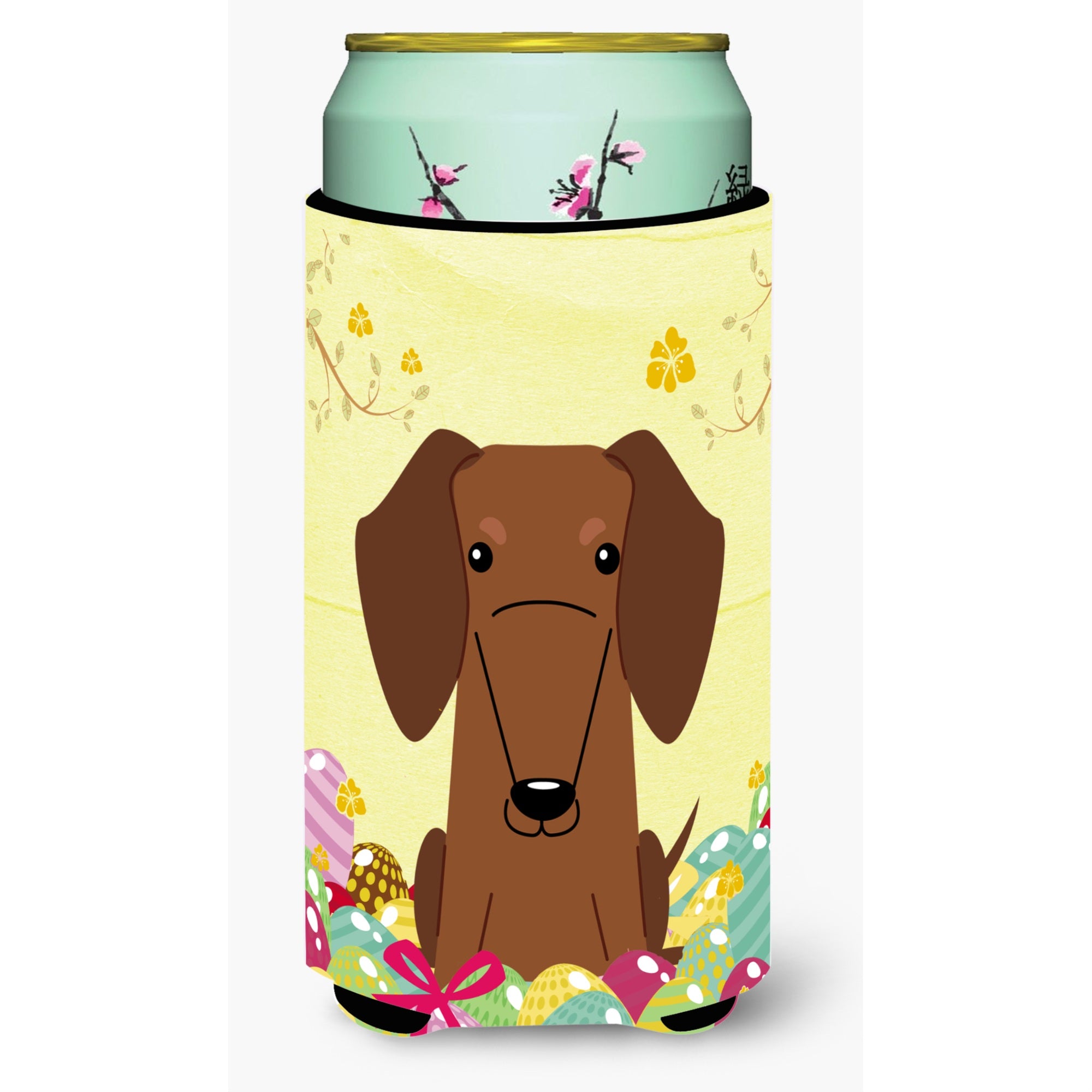 'Caroline'S Treasures Easter Eggs Dachshund Red Brown Tall Boy Beverage Insulator Hugger, Multicolor''