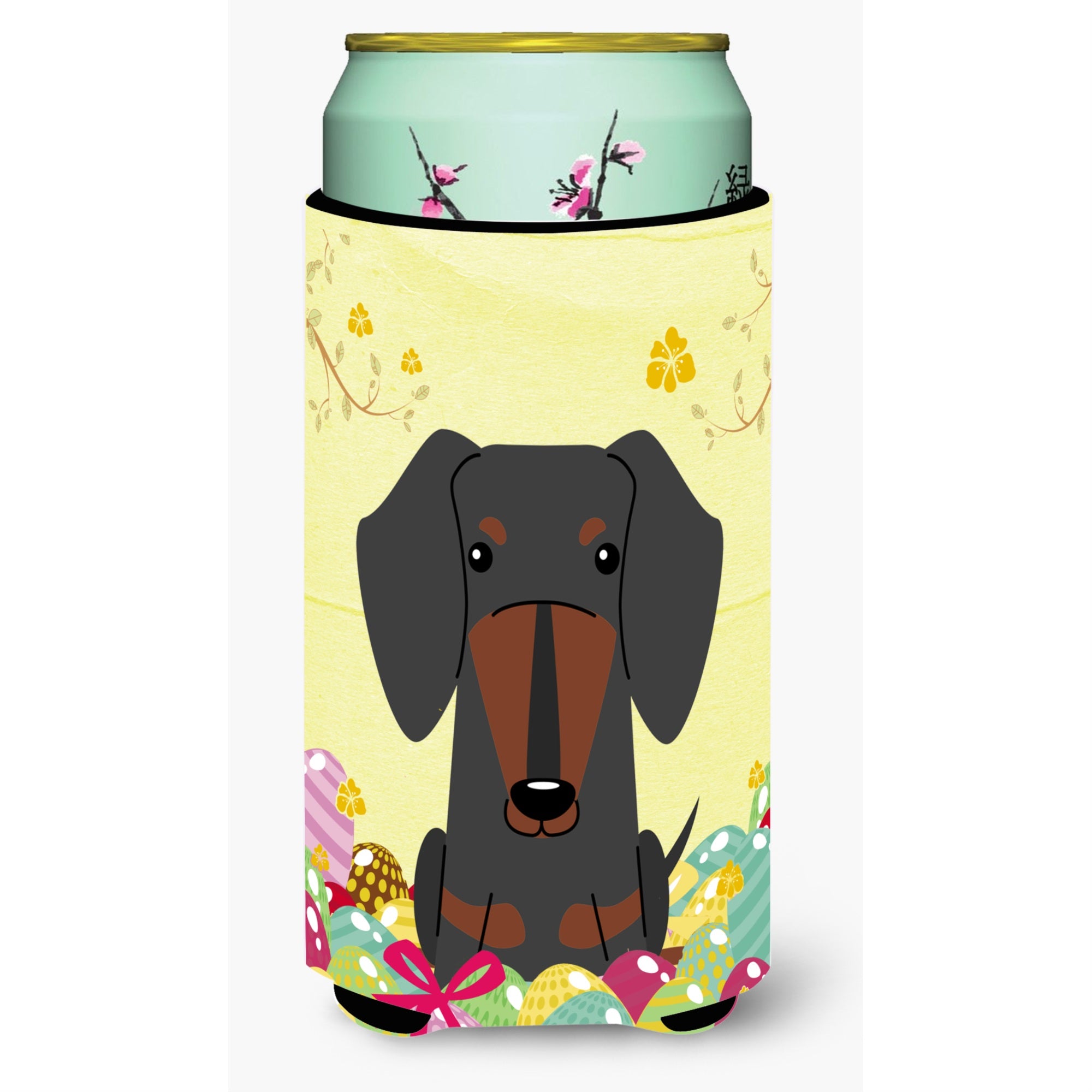 'Caroline'S Treasures Easter Eggs Dachshund Black Tan Tall Boy Beverage Insulator Hugger, Multicolor''