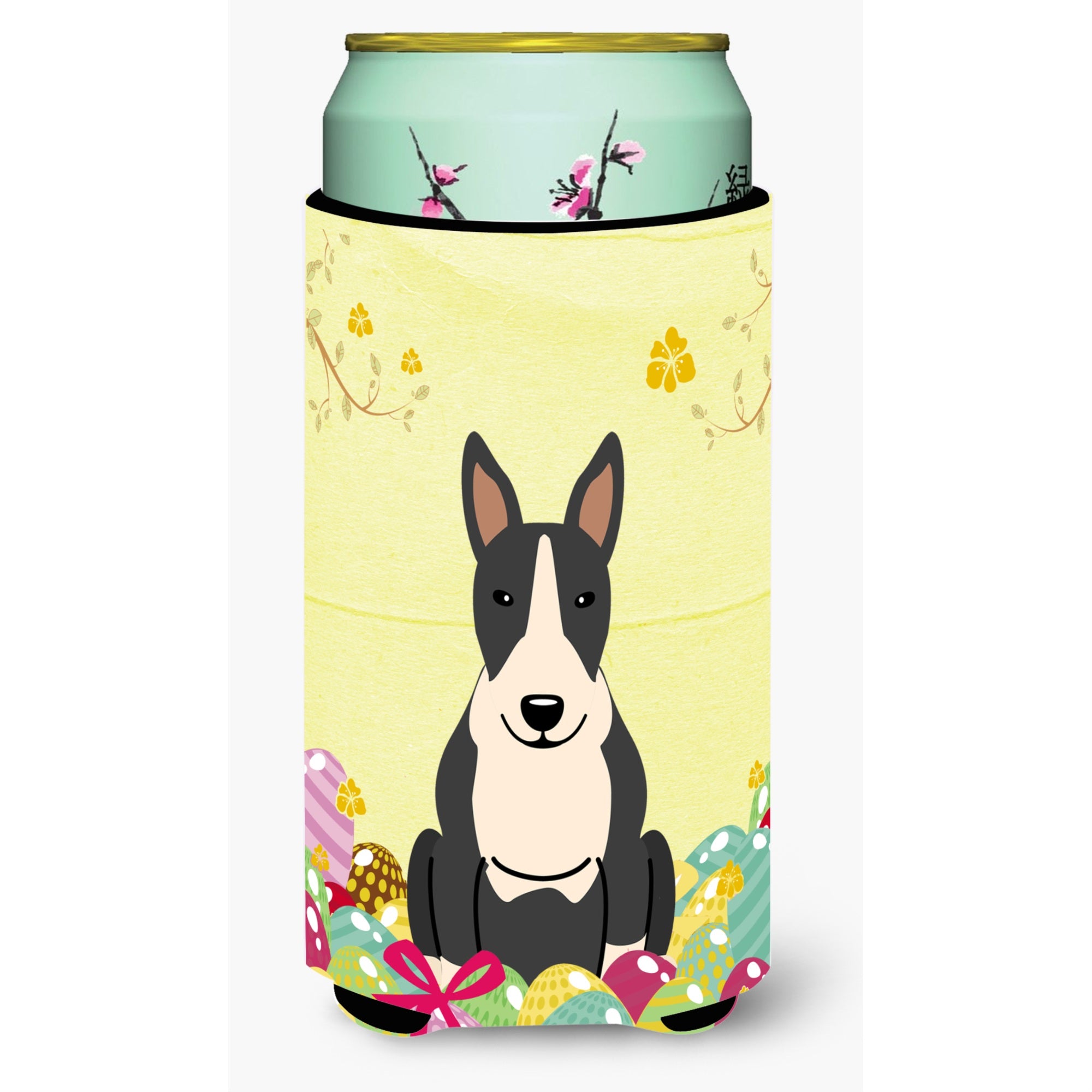 'Caroline'S Treasures Easter Bull Terrier Black White Tall Boy Beverage Insulator Hugger, Multicolor''