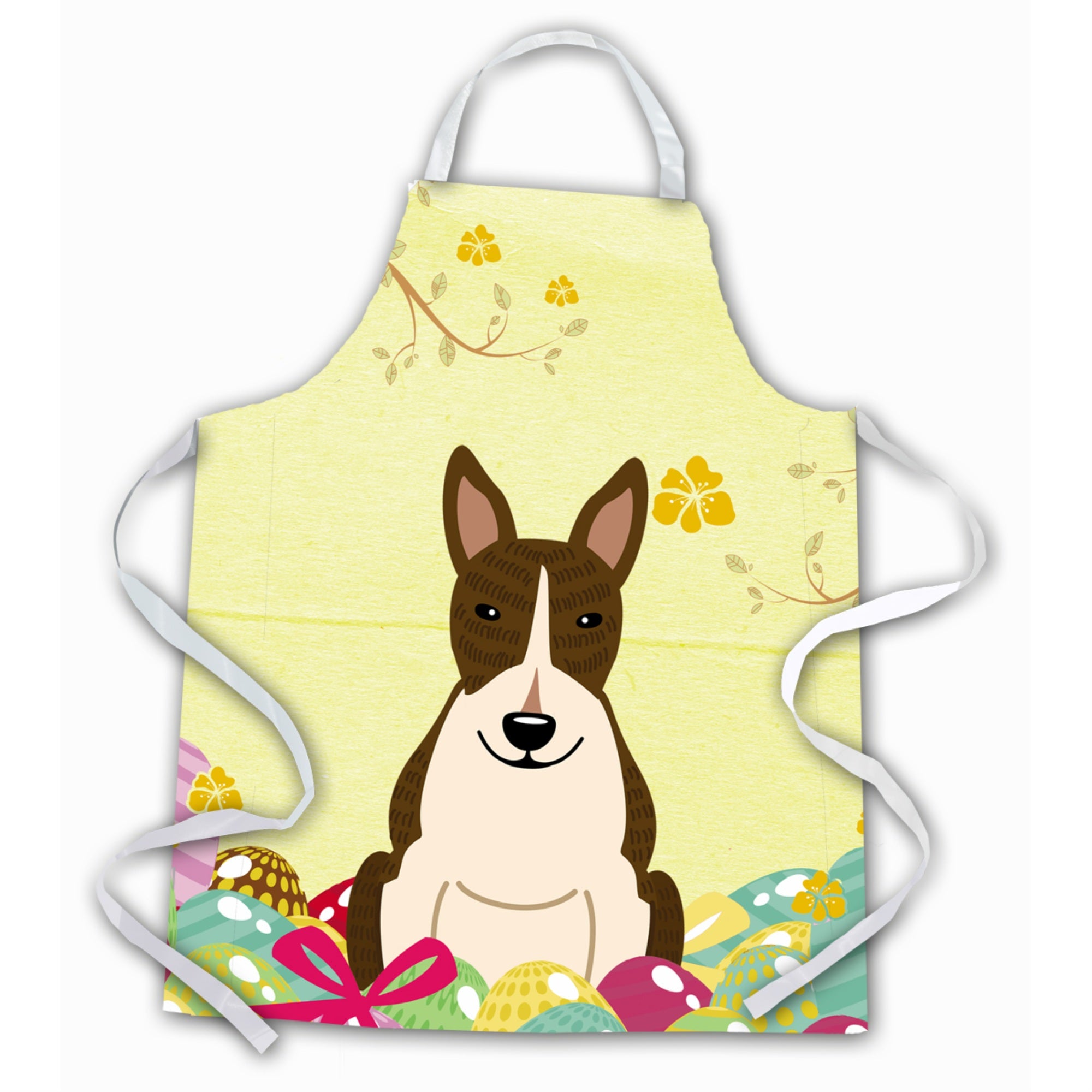 'Caroline'S Treasures Easter Eggs Bull Terrier Dark Brindle Apron, Large, Multicolor''