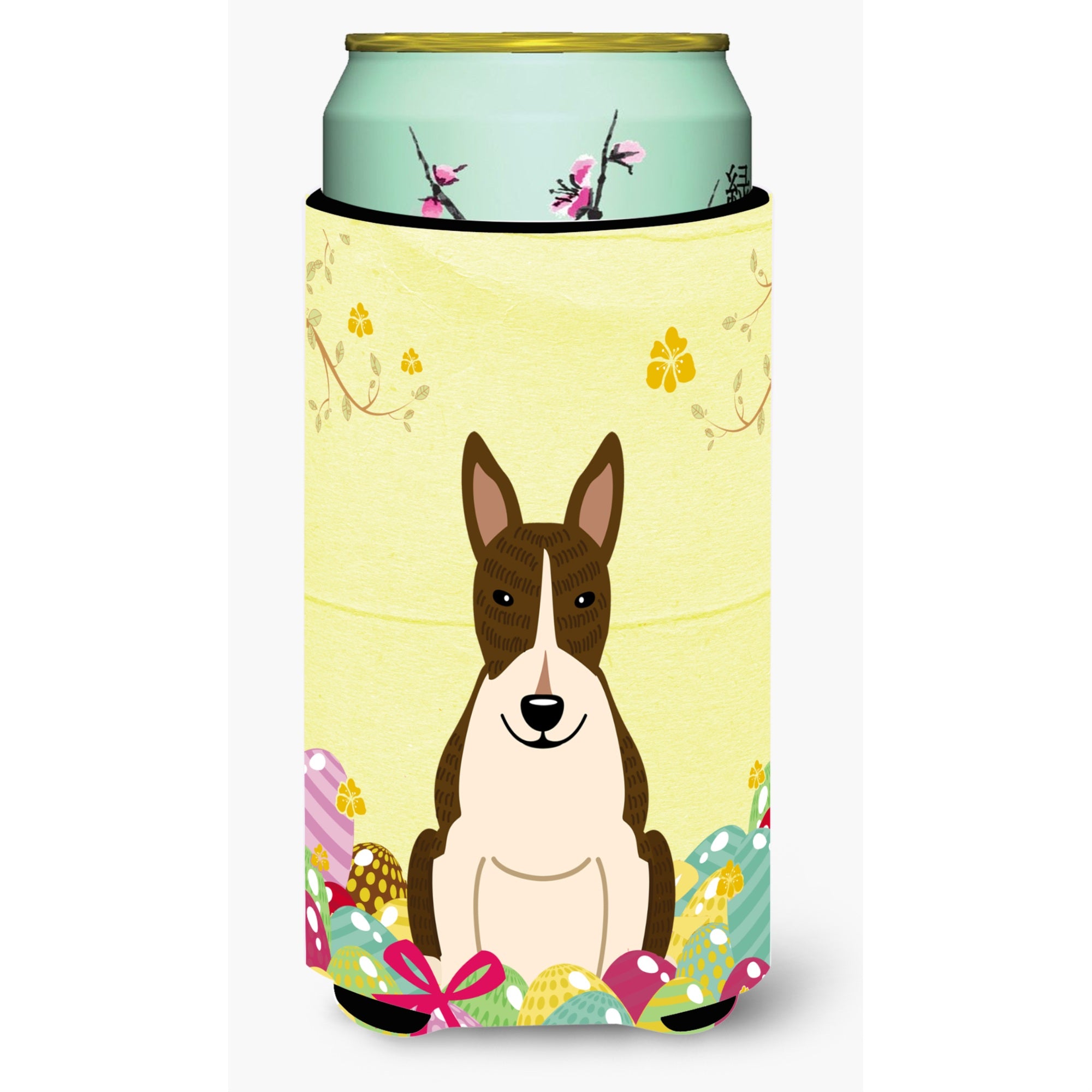 'Caroline'S Treasures Easter Bull Terrier Dark Brindle Tall Boy Beverage Insulator Hugger, Multicolor''