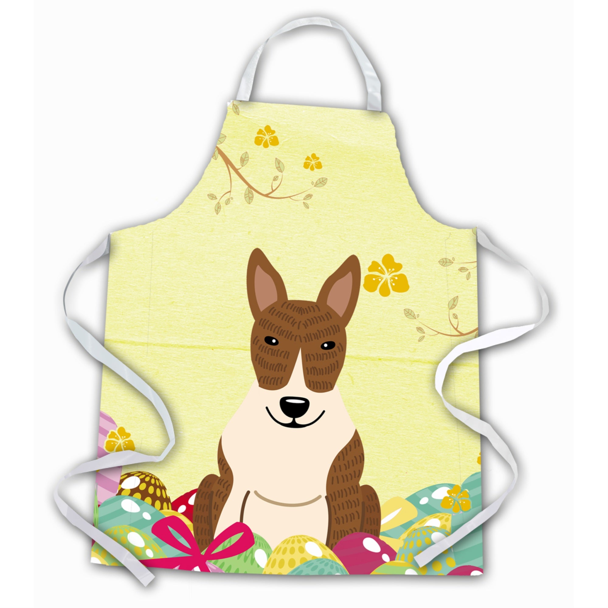 'Caroline'S Treasures Easter Eggs Bull Terrier Brindle Apron, Large, Multicolor''