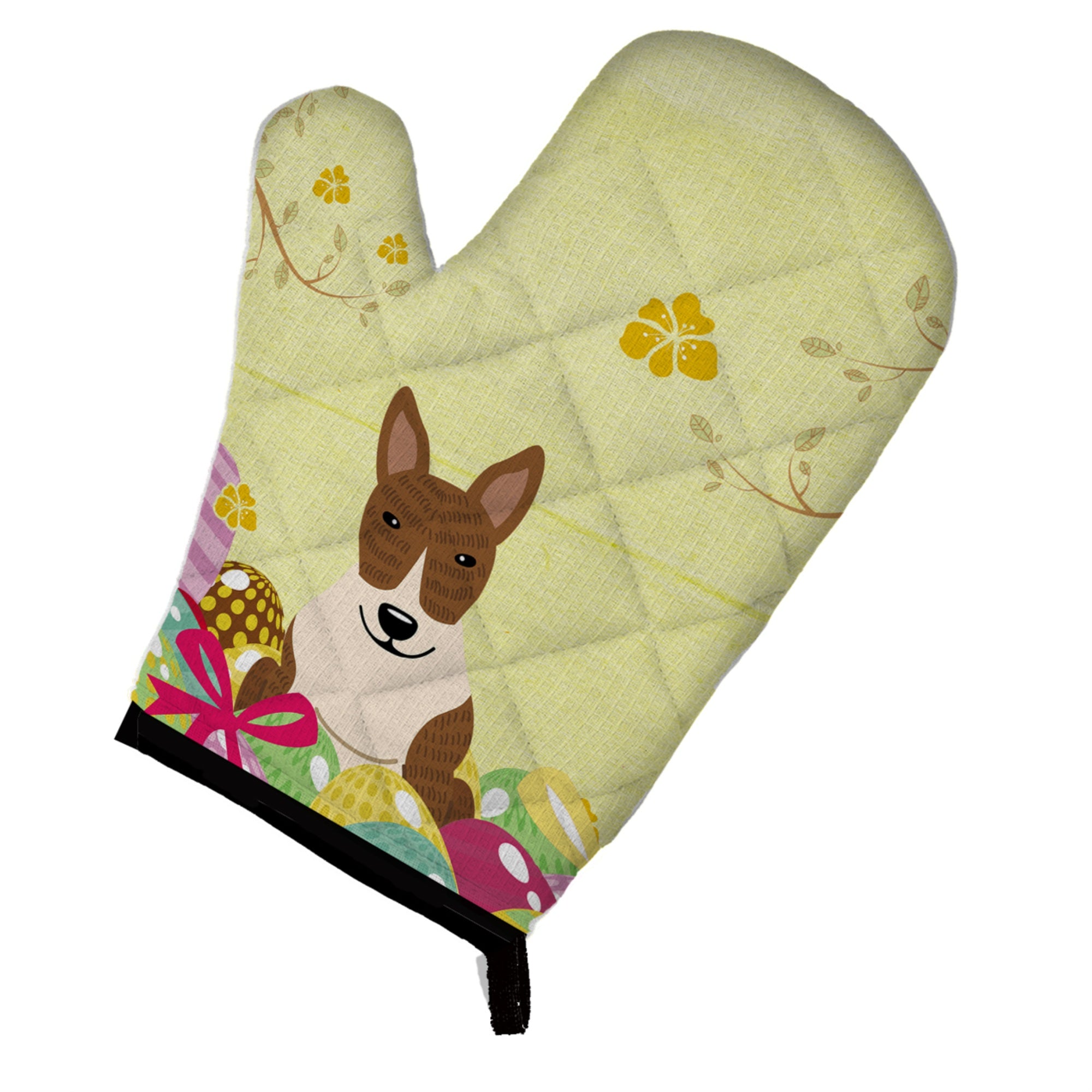 'Caroline'S Treasures Easter Eggs Bull Terrier Brindle Oven Mitt, Multicolor, 12'''' X 8.5''''''