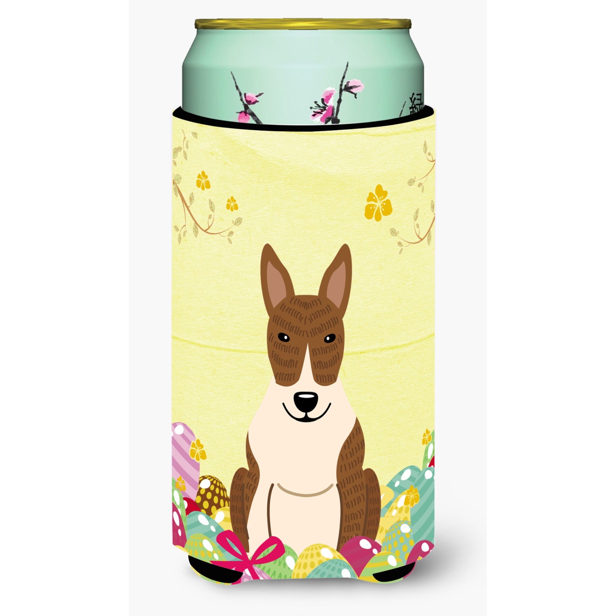 'Caroline'S Treasures Easter Eggs Bull Terrier Brindle Tall Boy Beverage Insulator Hugger, Multicolor''