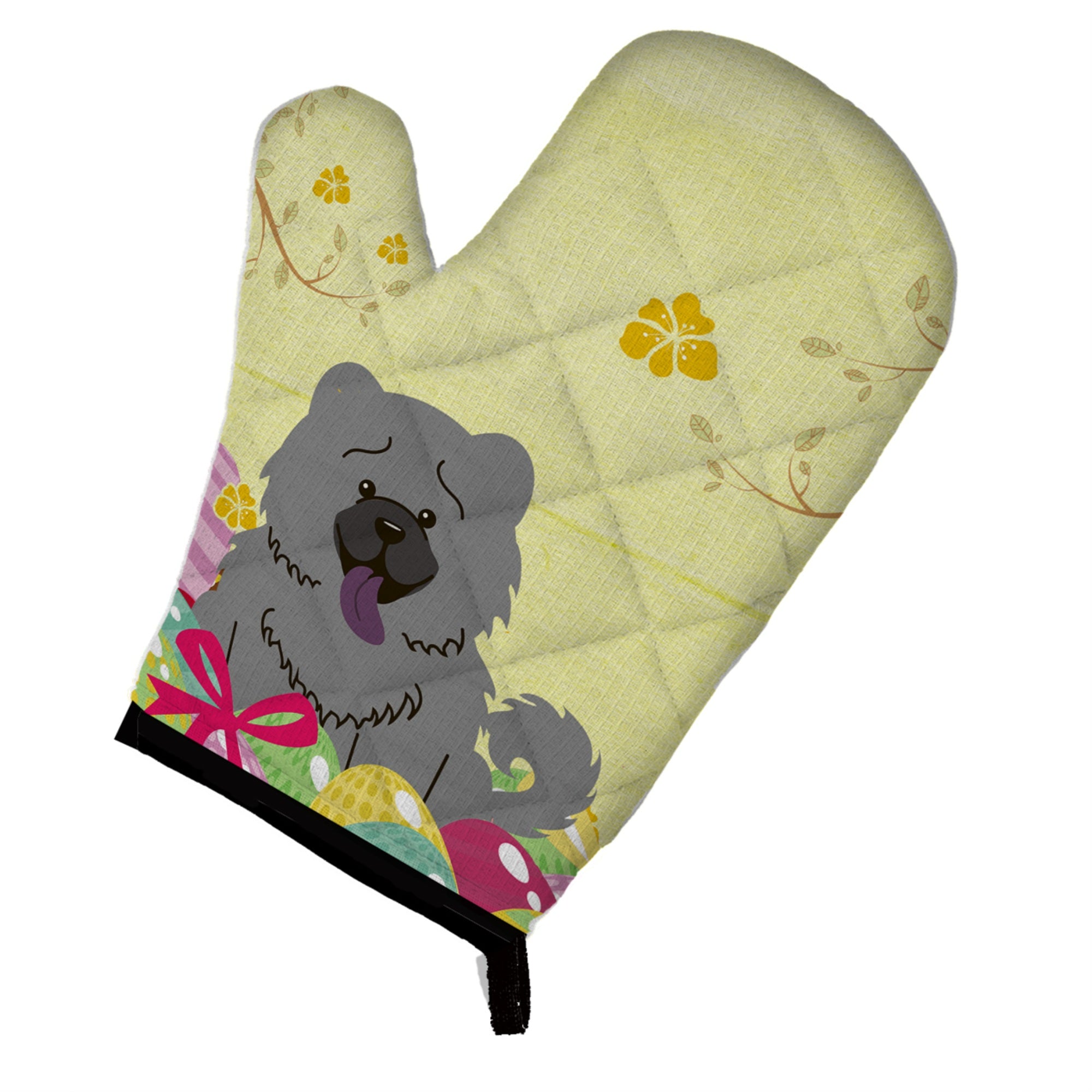 'Caroline'S Treasures Easter Eggs Chow Chow Blue Oven Mitt, Multicolor, 12'''' X 8.5''''''
