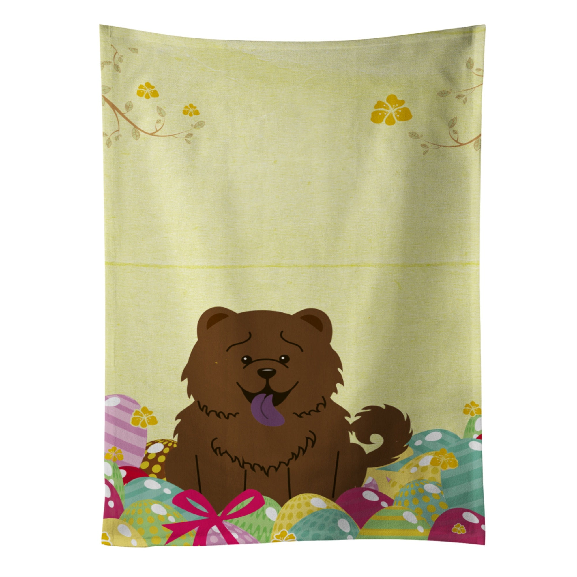 'Caroline'S Treasures Easter Eggs Chow Chow Chocolate Kitchen Towel, Multicolor, 25'''' X 15''''''