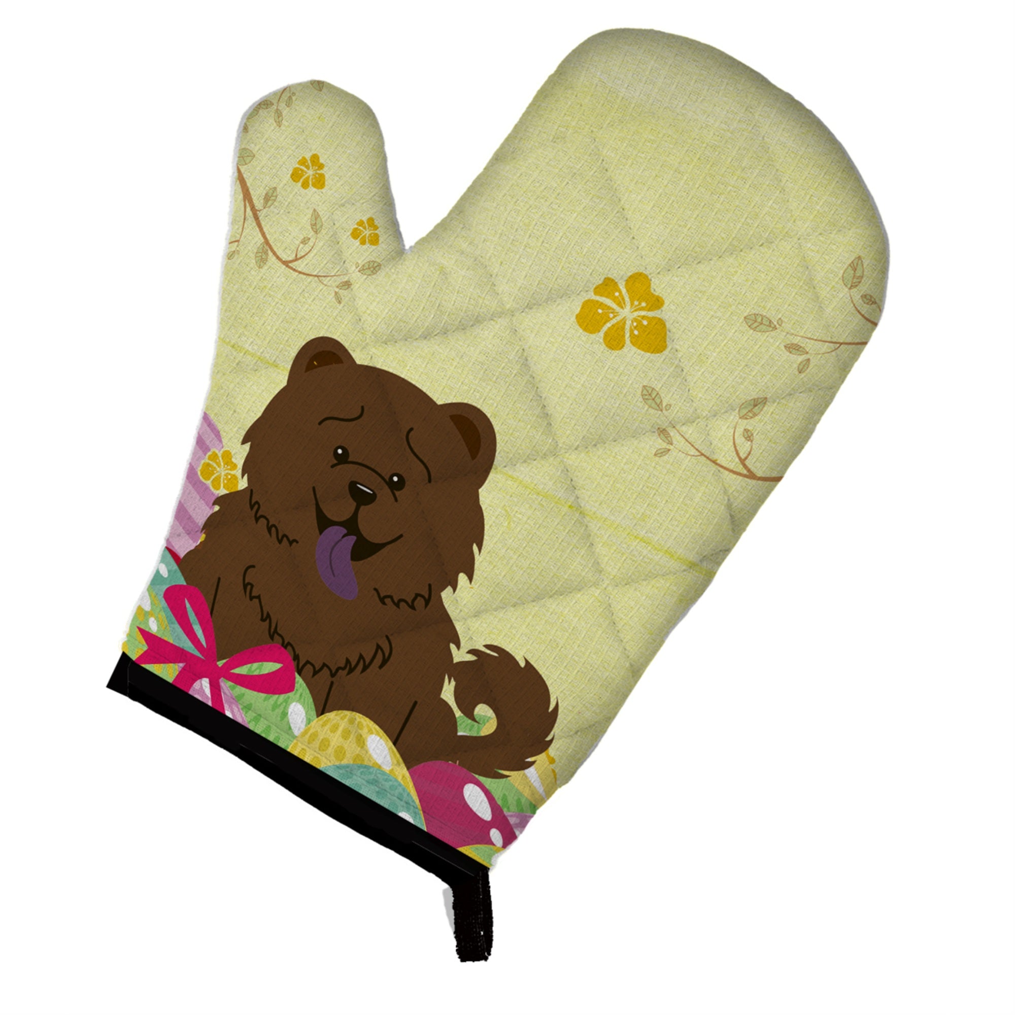 'Caroline'S Treasures Easter Eggs Chow Chow Chocolate Oven Mitt, Multicolor, 12'''' X 8.5''''''
