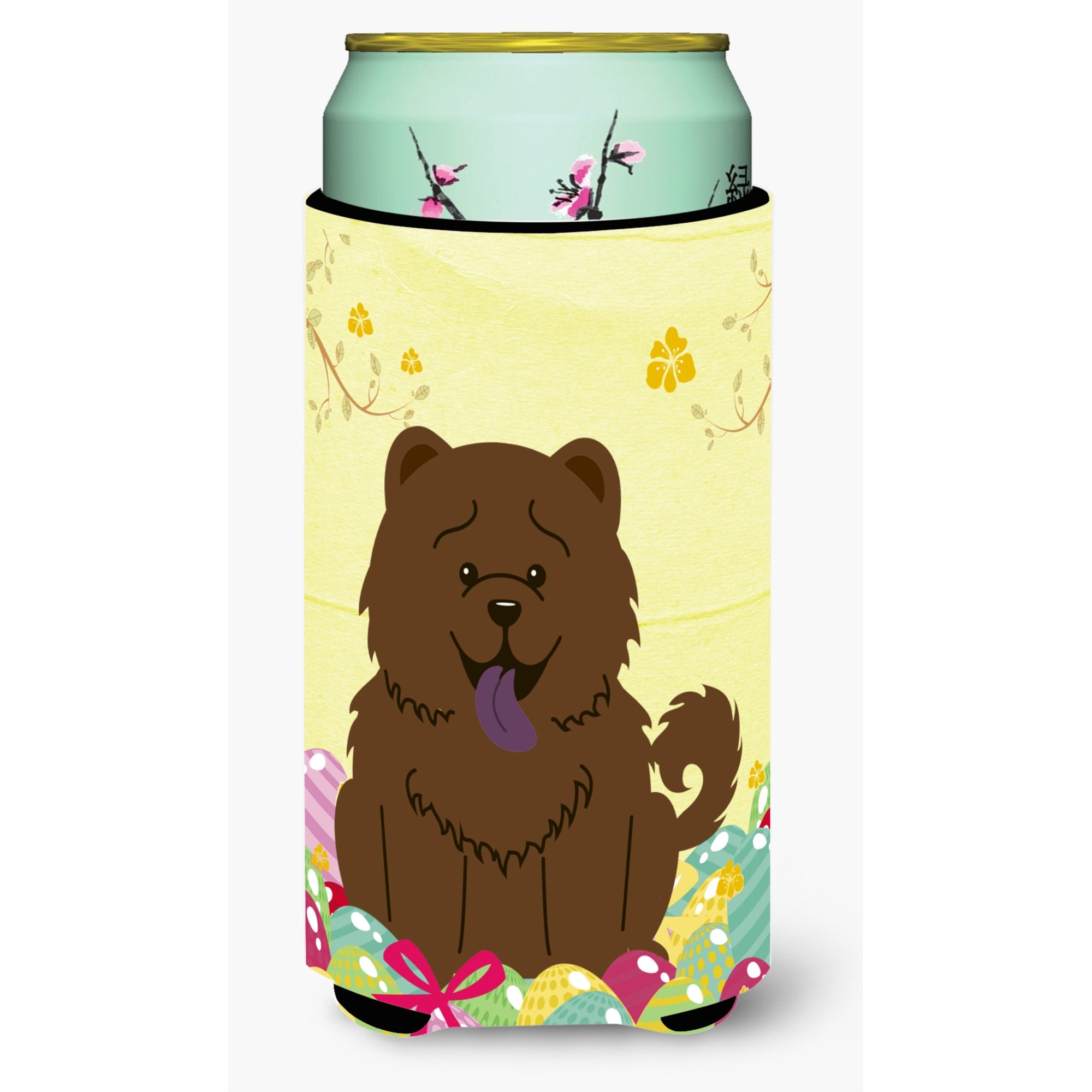 'Caroline'S Treasures Easter Eggs Chow Chocolate Tall Boy Beverage Insulator Hugger, Multicolor''